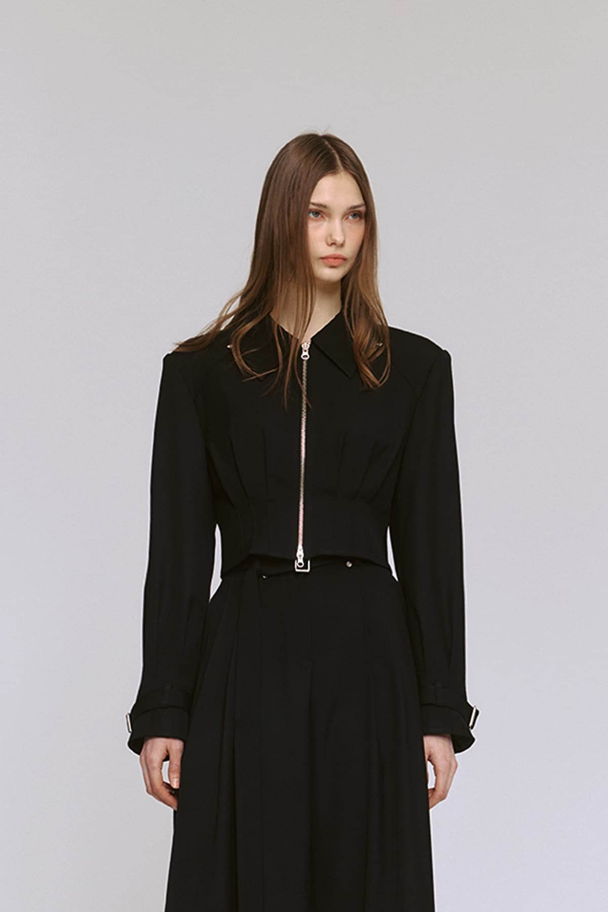 Pintuck Cropped Jacket (B) — vue 7