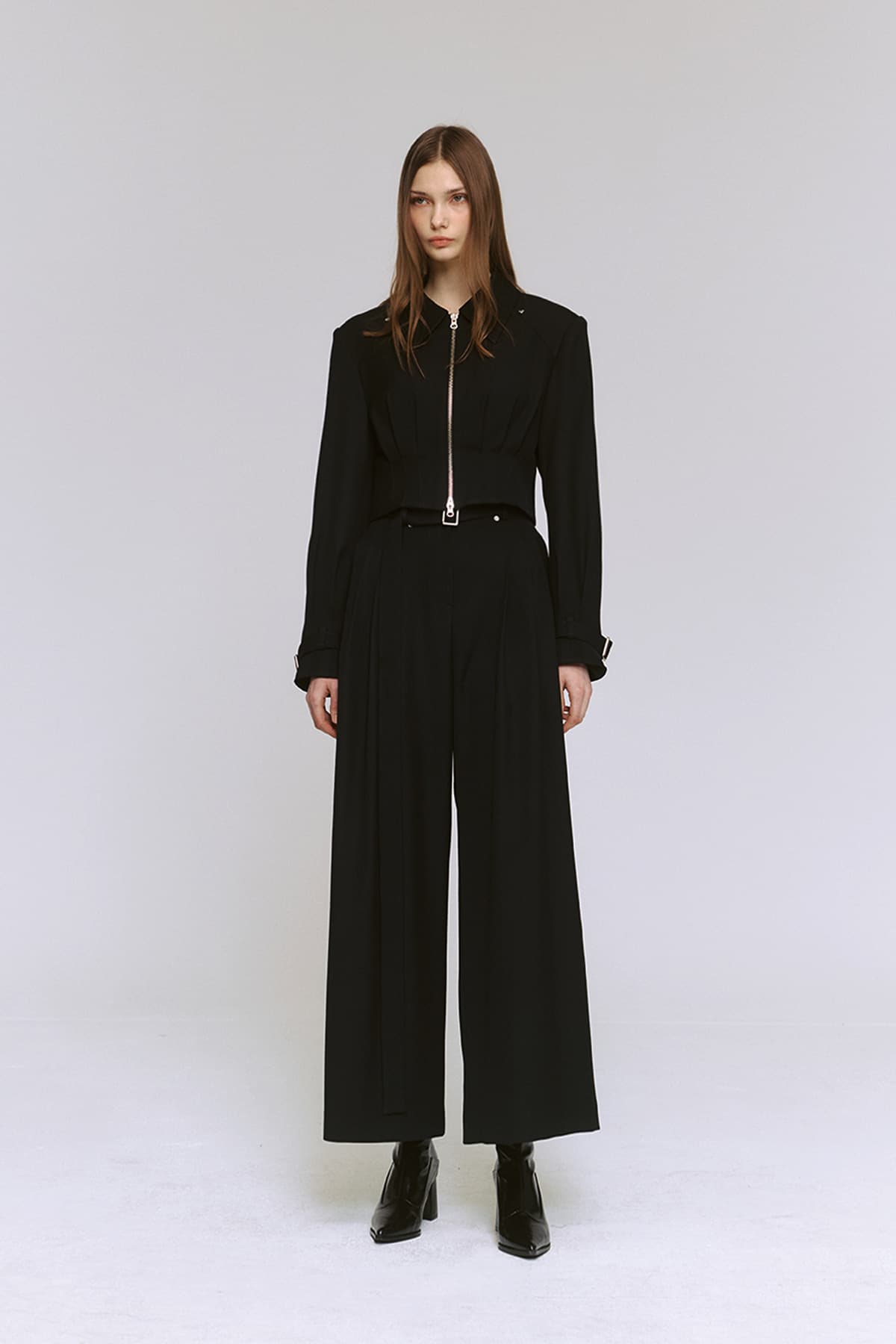 Pintuck Cropped Jacket (B) — vue 8