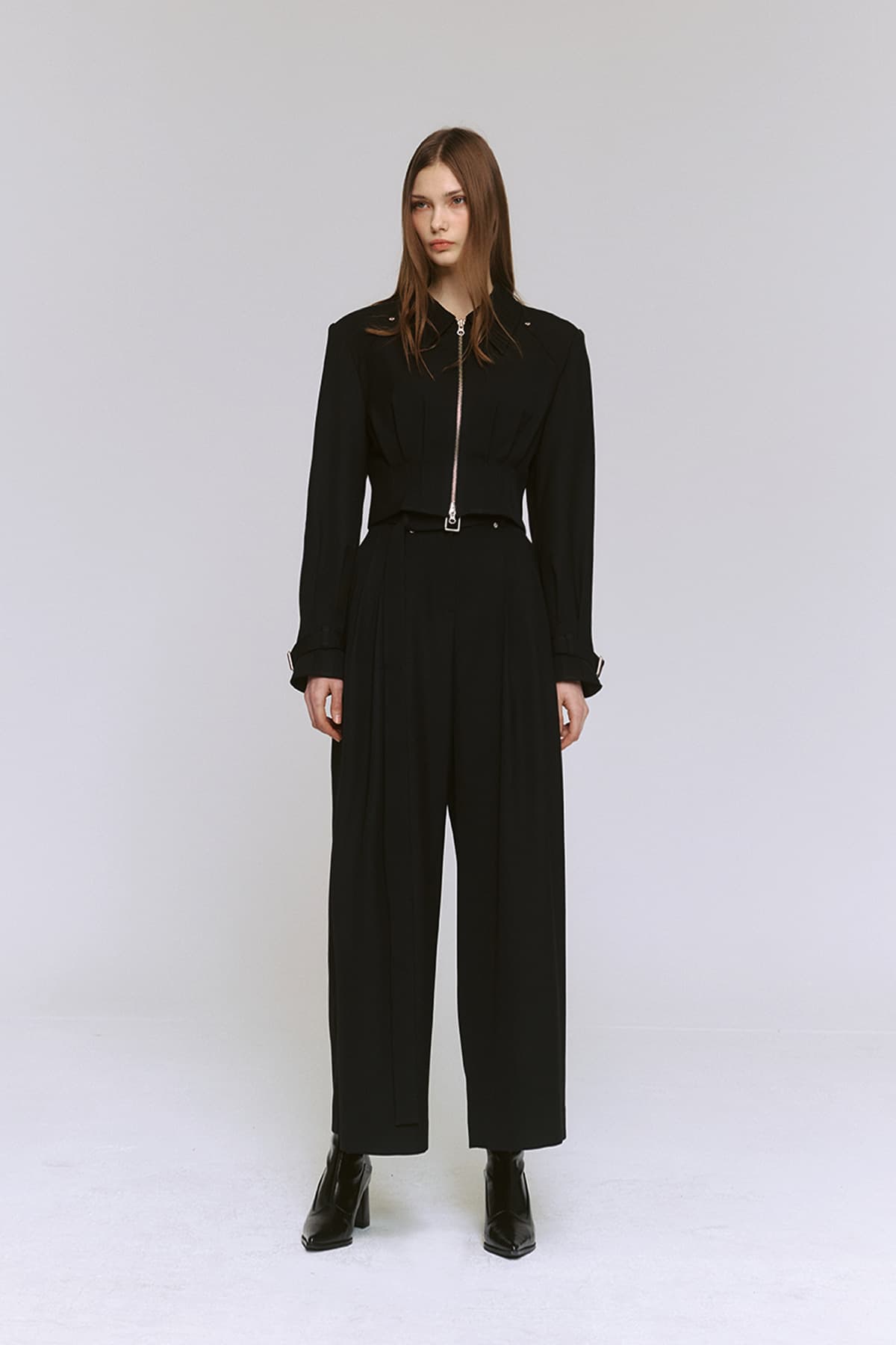 Pintuck Cropped Jacket (B) — vue 10