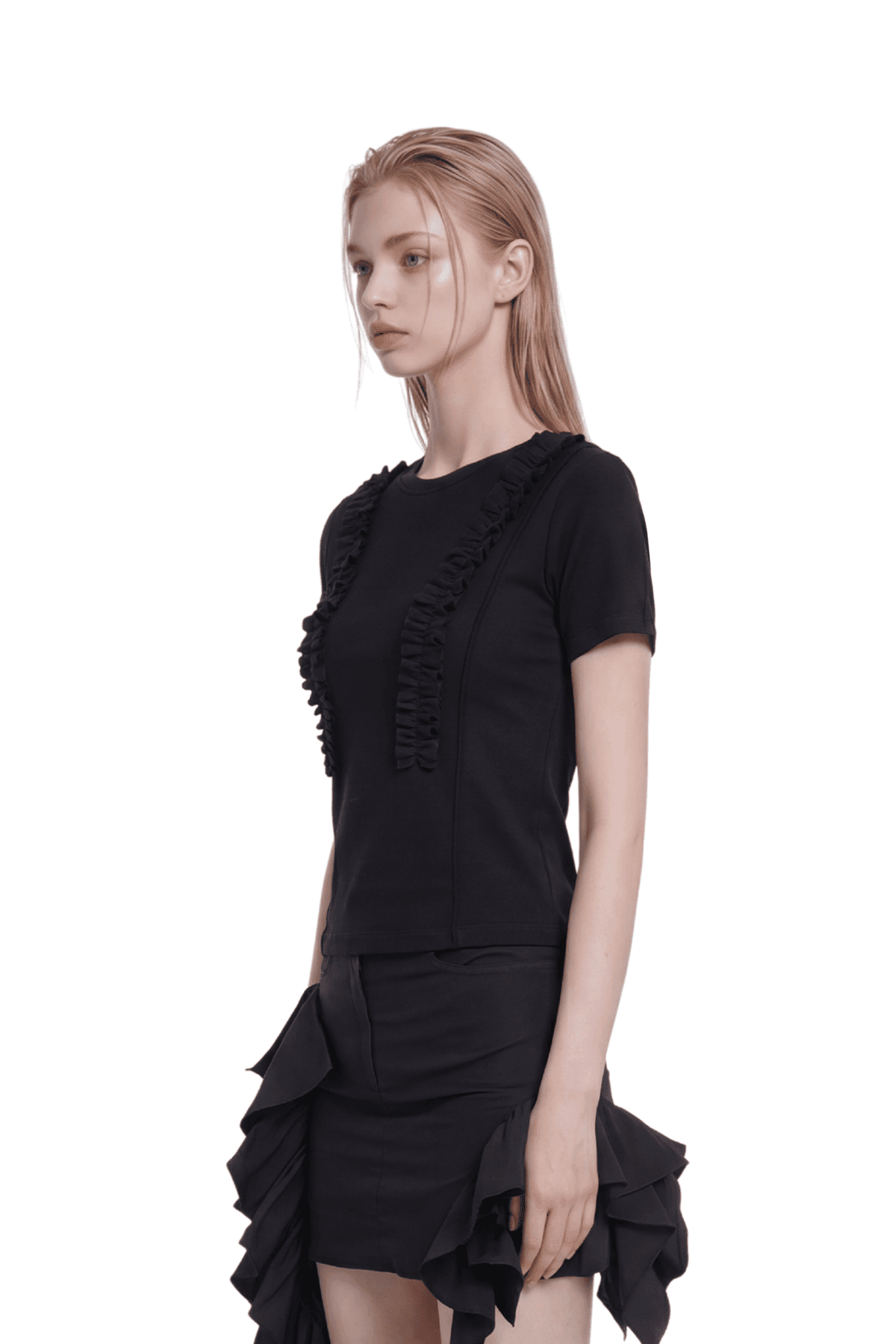 Frill Short-sleeve T-shirt (B) — vue 5