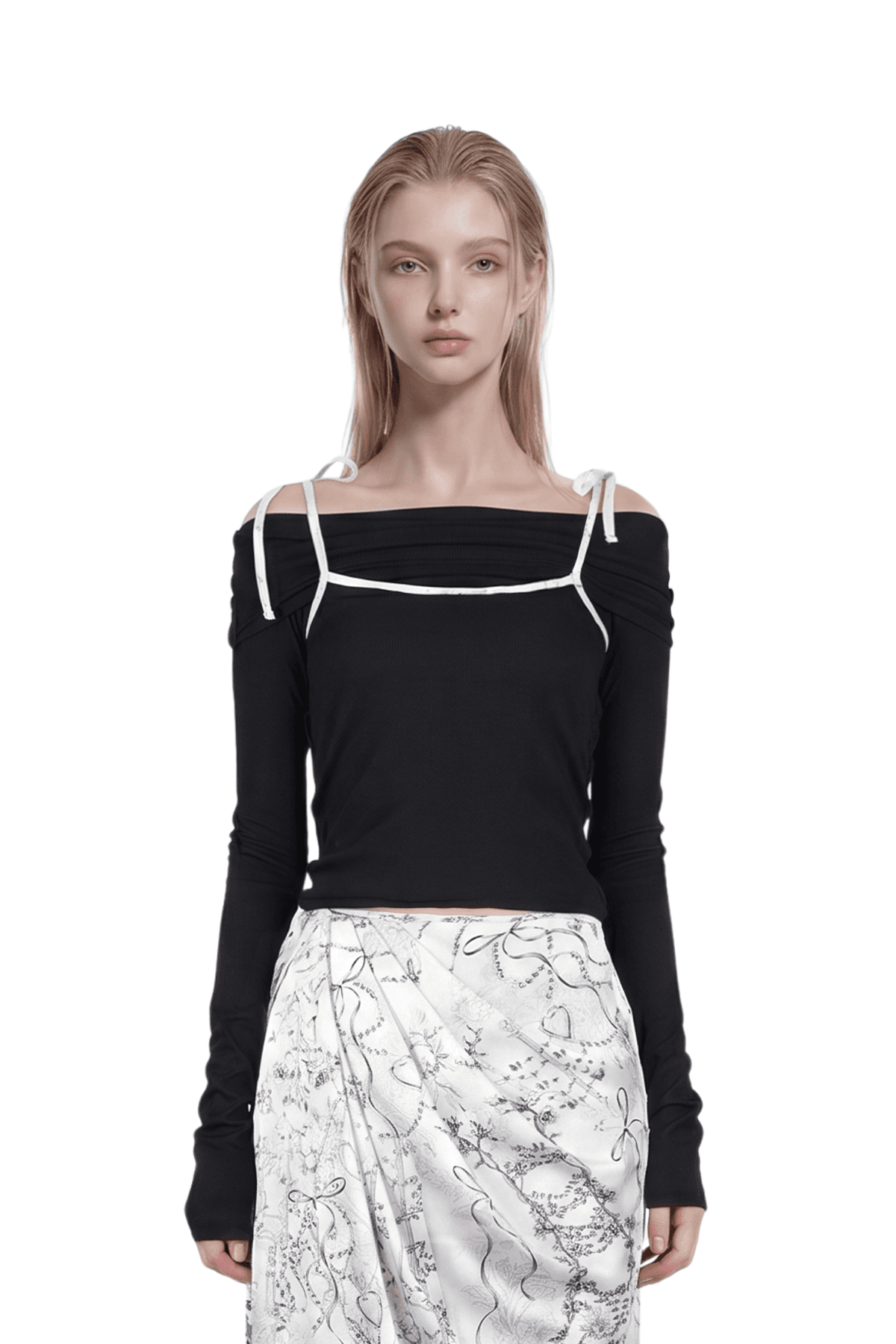 2-way Off-shoulder T-shirt (B) — vue 8