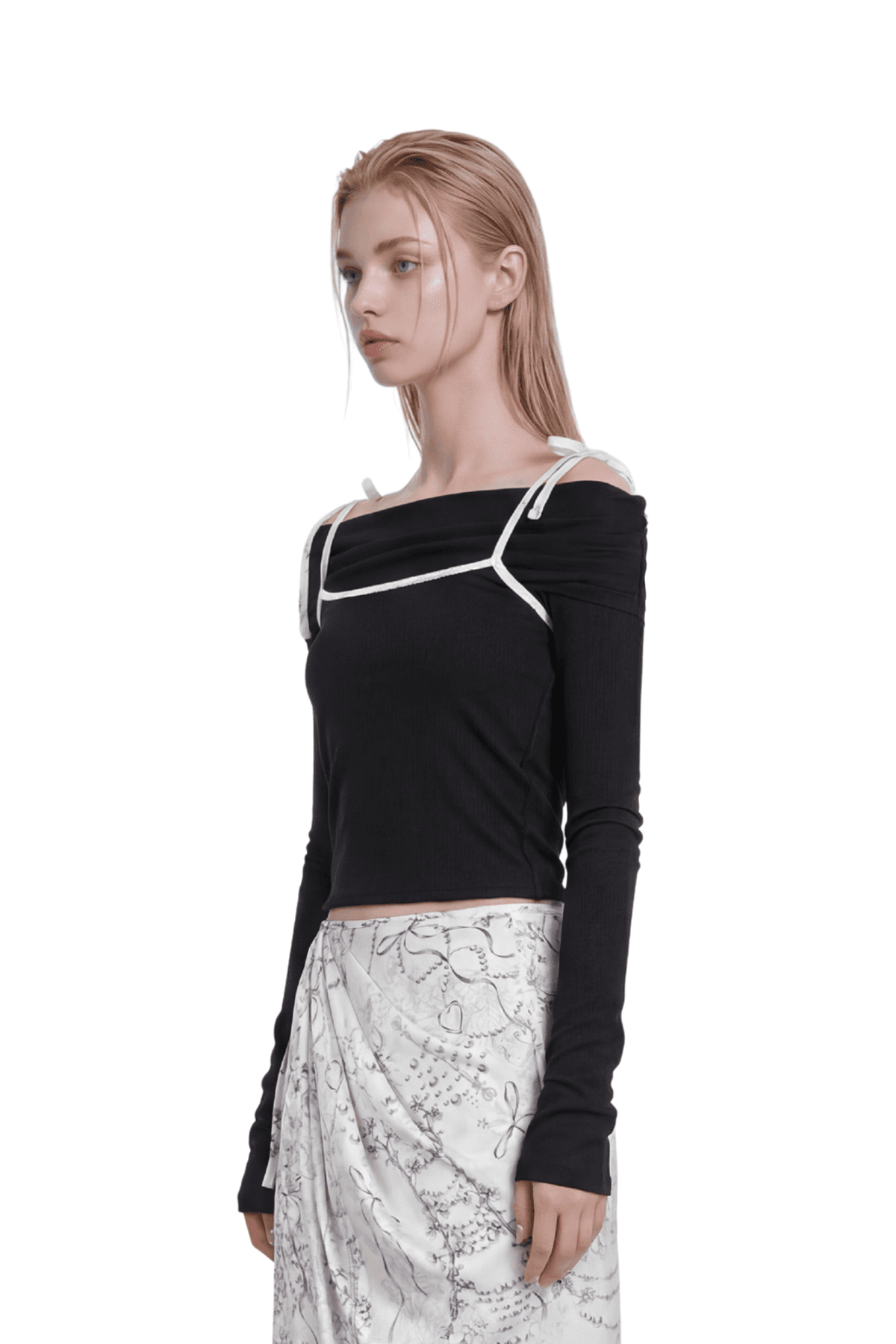 2-way Off-shoulder T-shirt (B) — vue 9