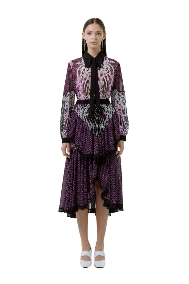 Unbalanced Ruffle Skirt (PURPLE) — vue 2