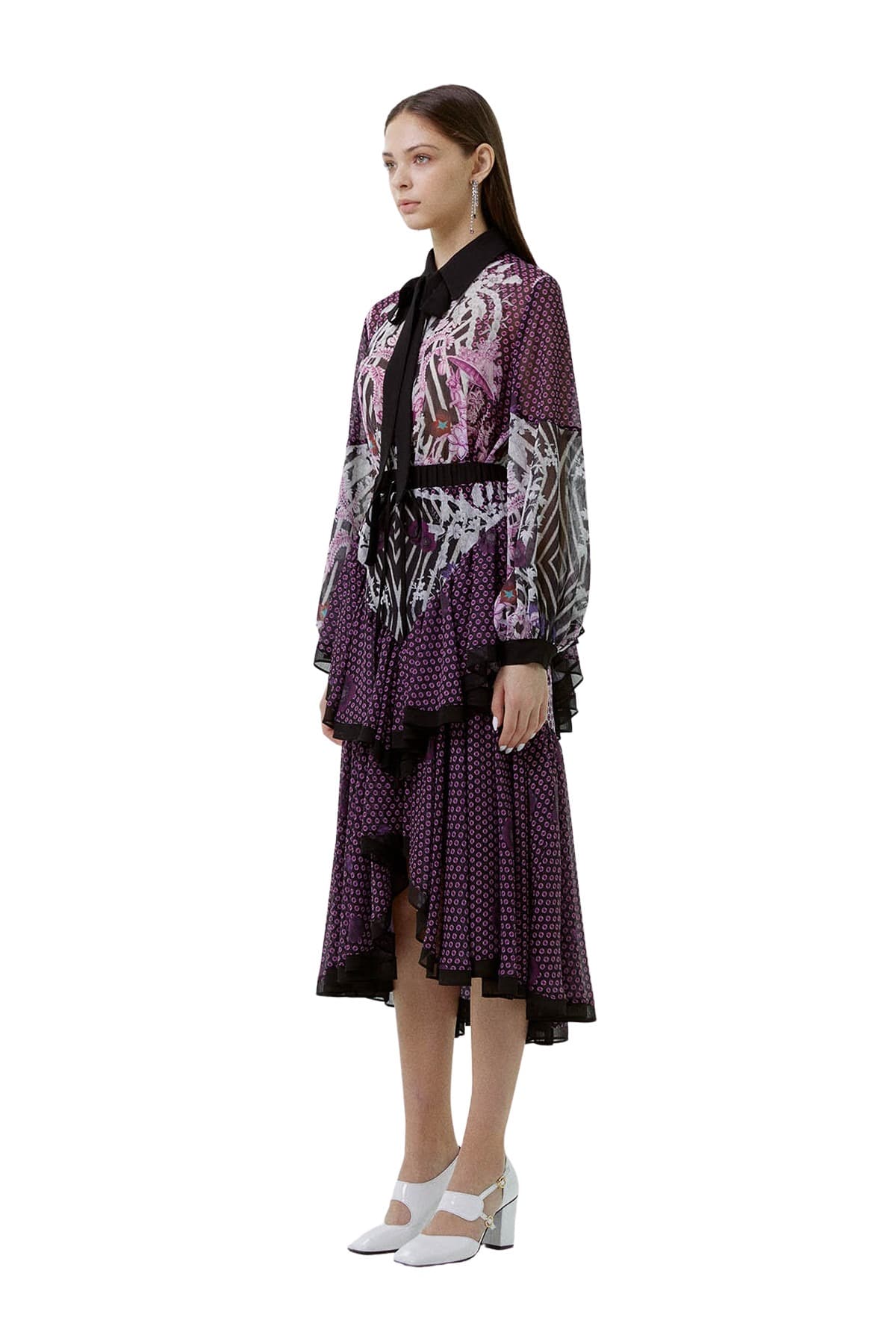 Unbalanced Ruffle Skirt (PURPLE) — vue 3