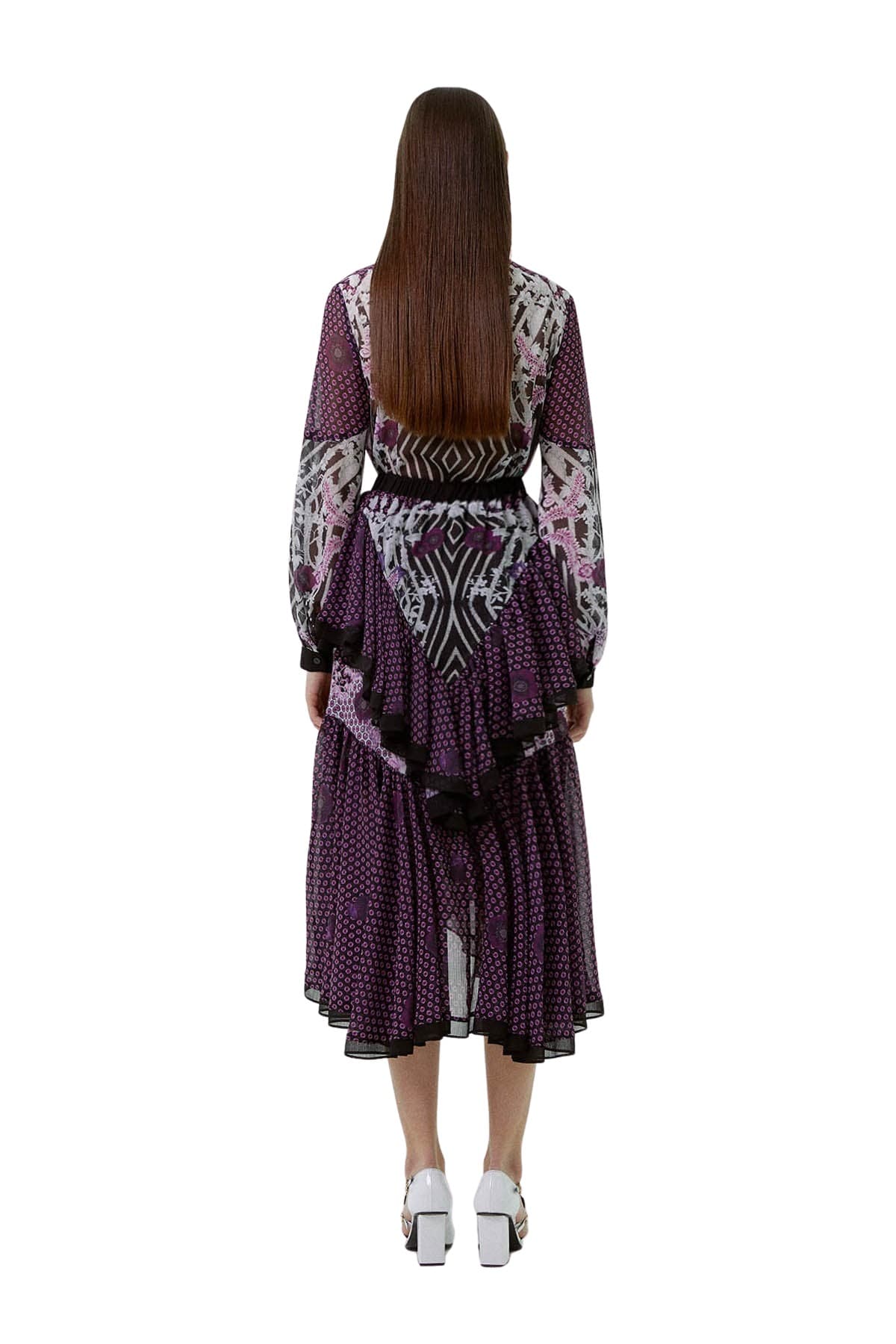 Unbalanced Ruffle Skirt (PURPLE) — vue 4