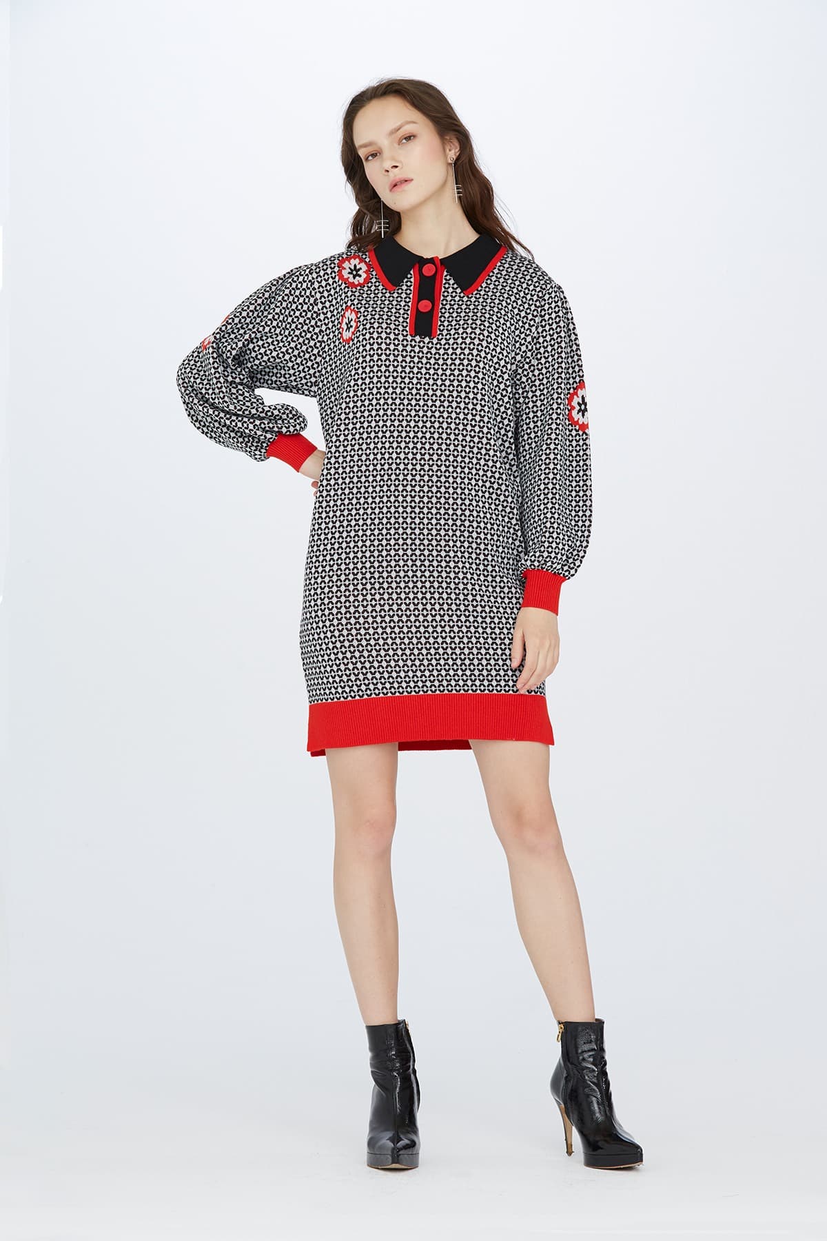 Jacquard Knit Dress (O) — vue 5