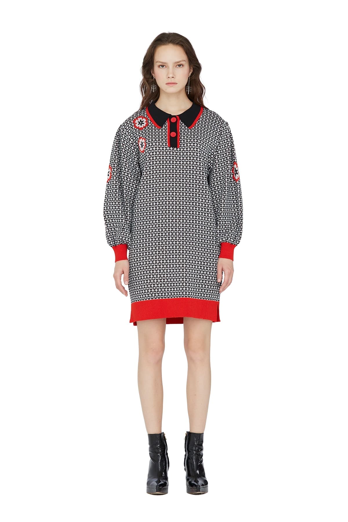 Jacquard Knit Dress (O) — vue 1