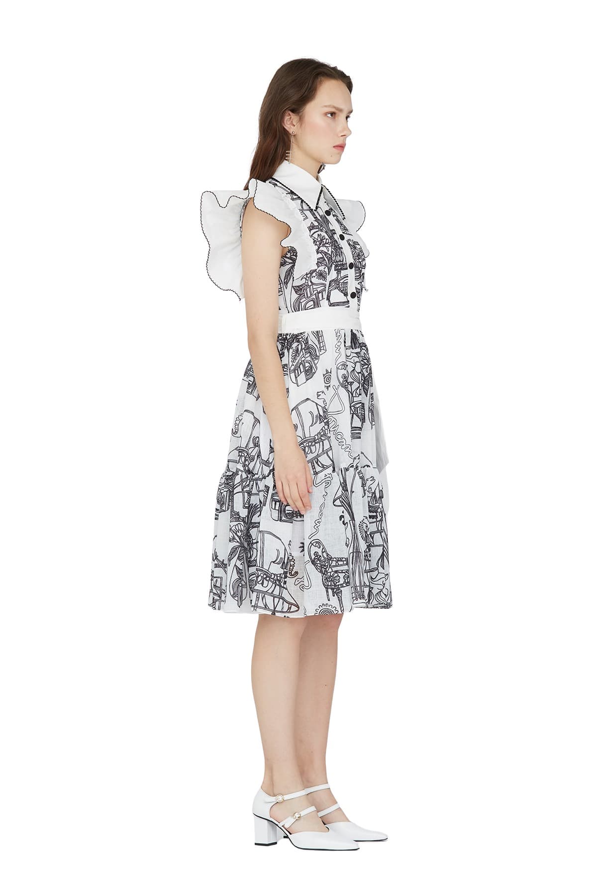 Sleeveless Tiered Midi Dress (WH) — vue 3