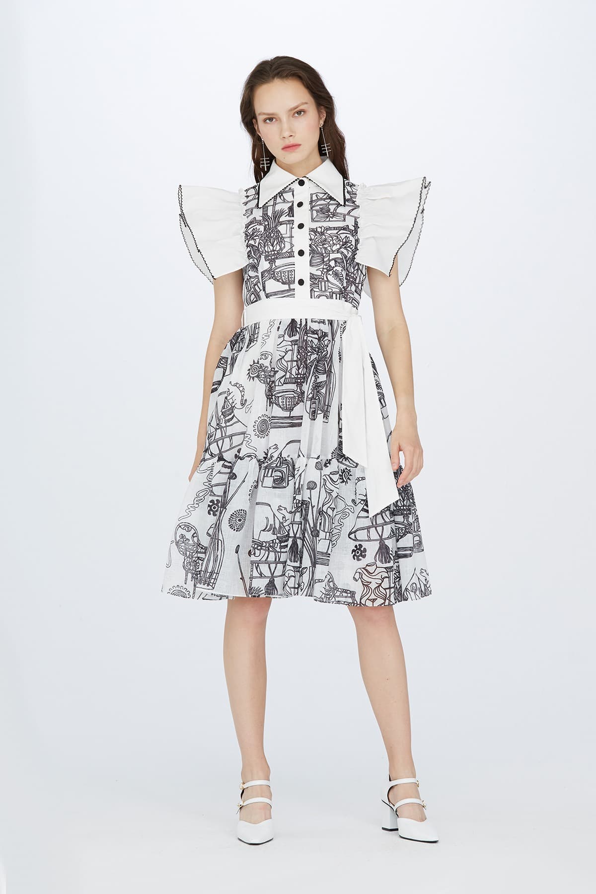 Sleeveless Tiered Midi Dress (WH) — vue 5