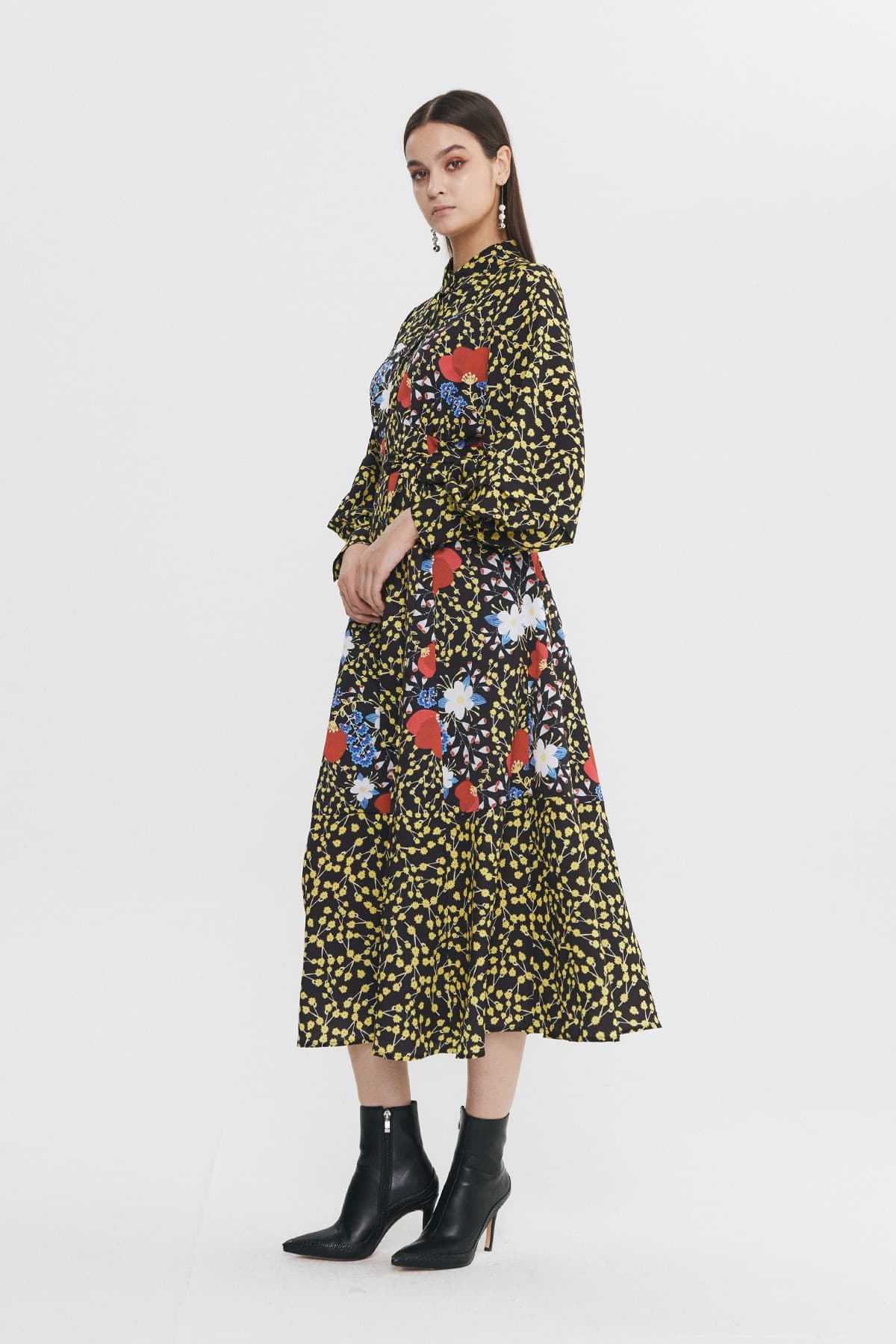 China-neck Robe Dress (GY) — vue 7