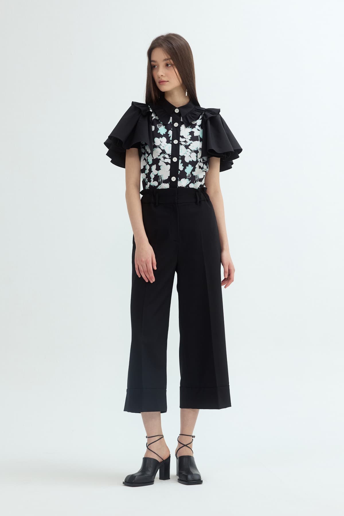 Split Button Slacks Pants (BK) — vue 4