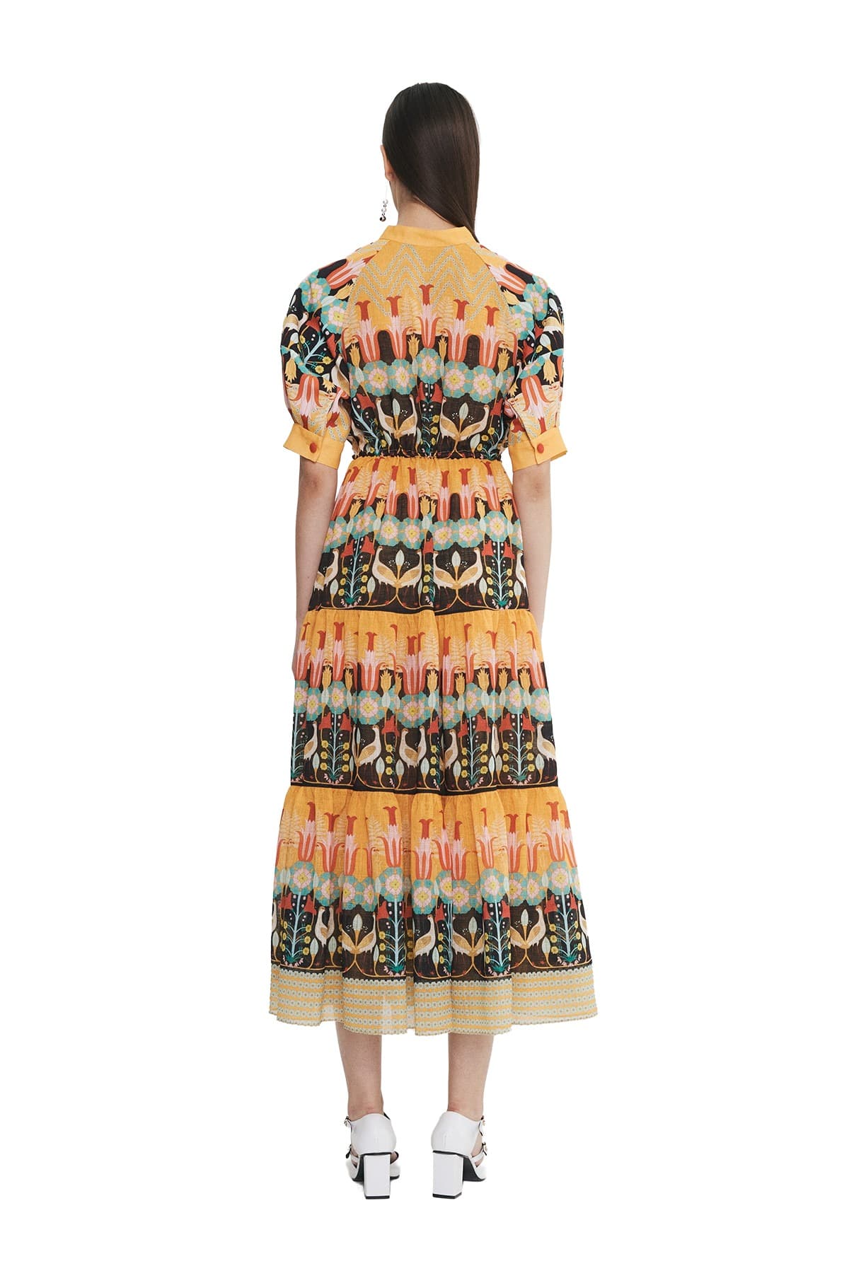 Raglan Tiered Shirt Dress (YE) — vue 4