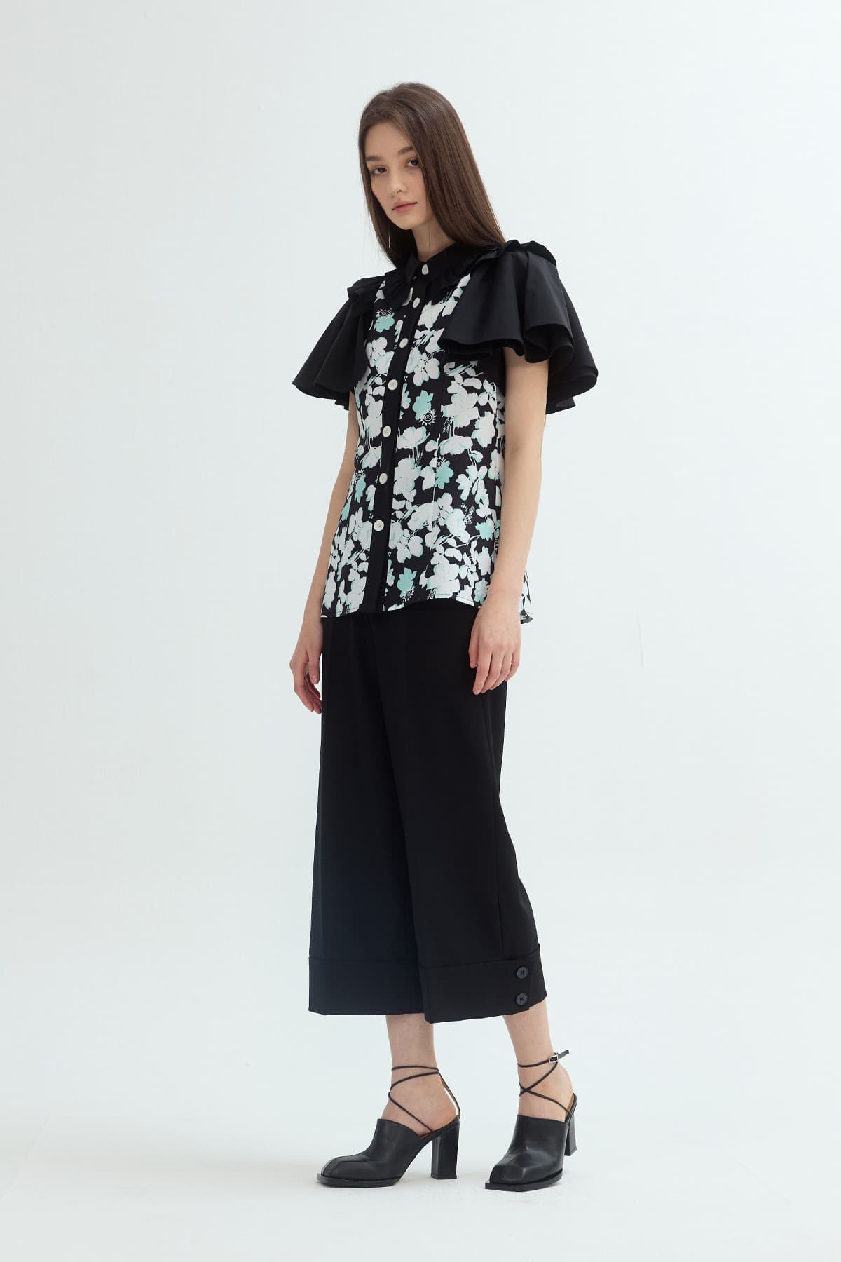 Ruffle Frill Blouse (BW) — vue 6