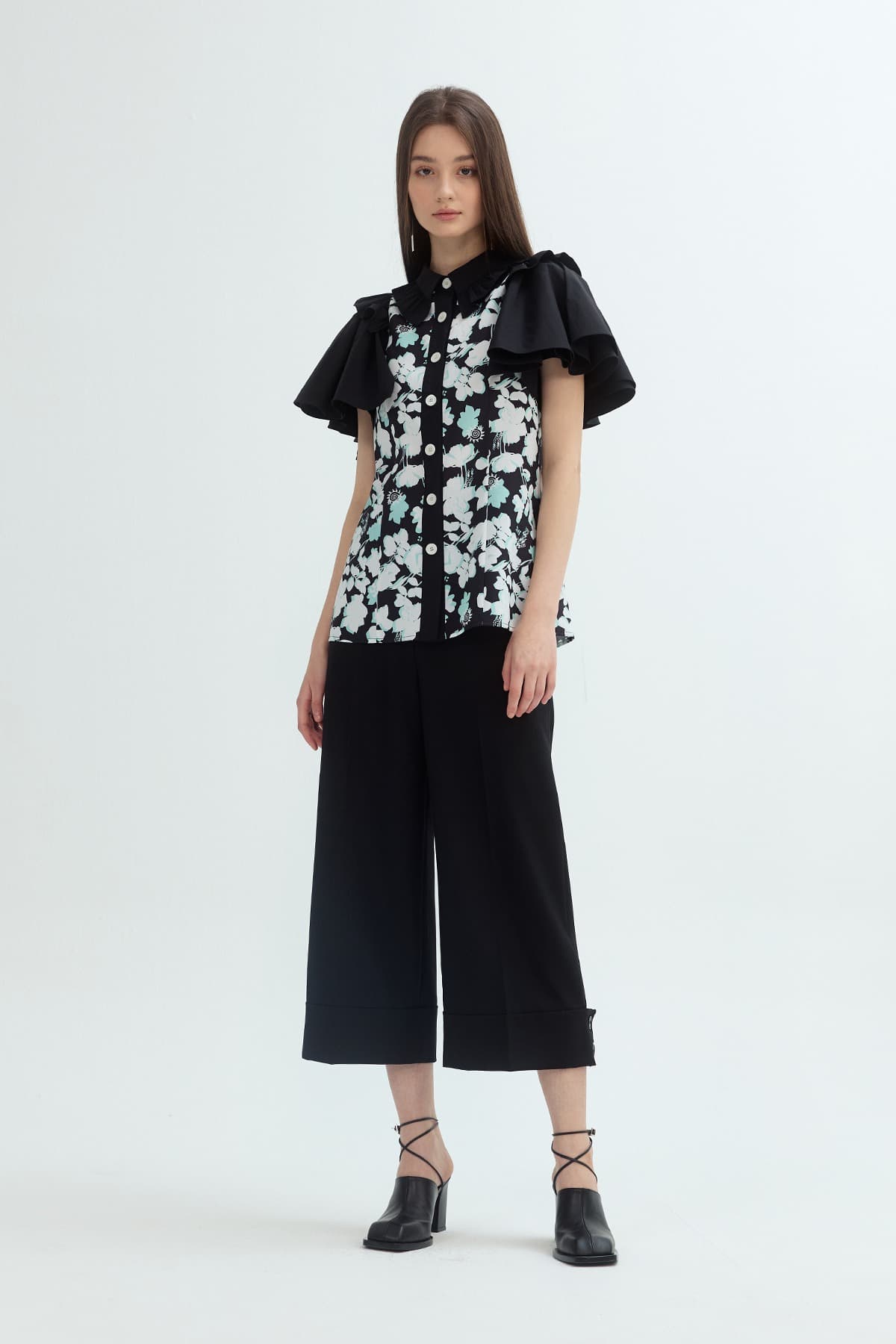 Ruffle Frill Blouse (BW) — vue 7