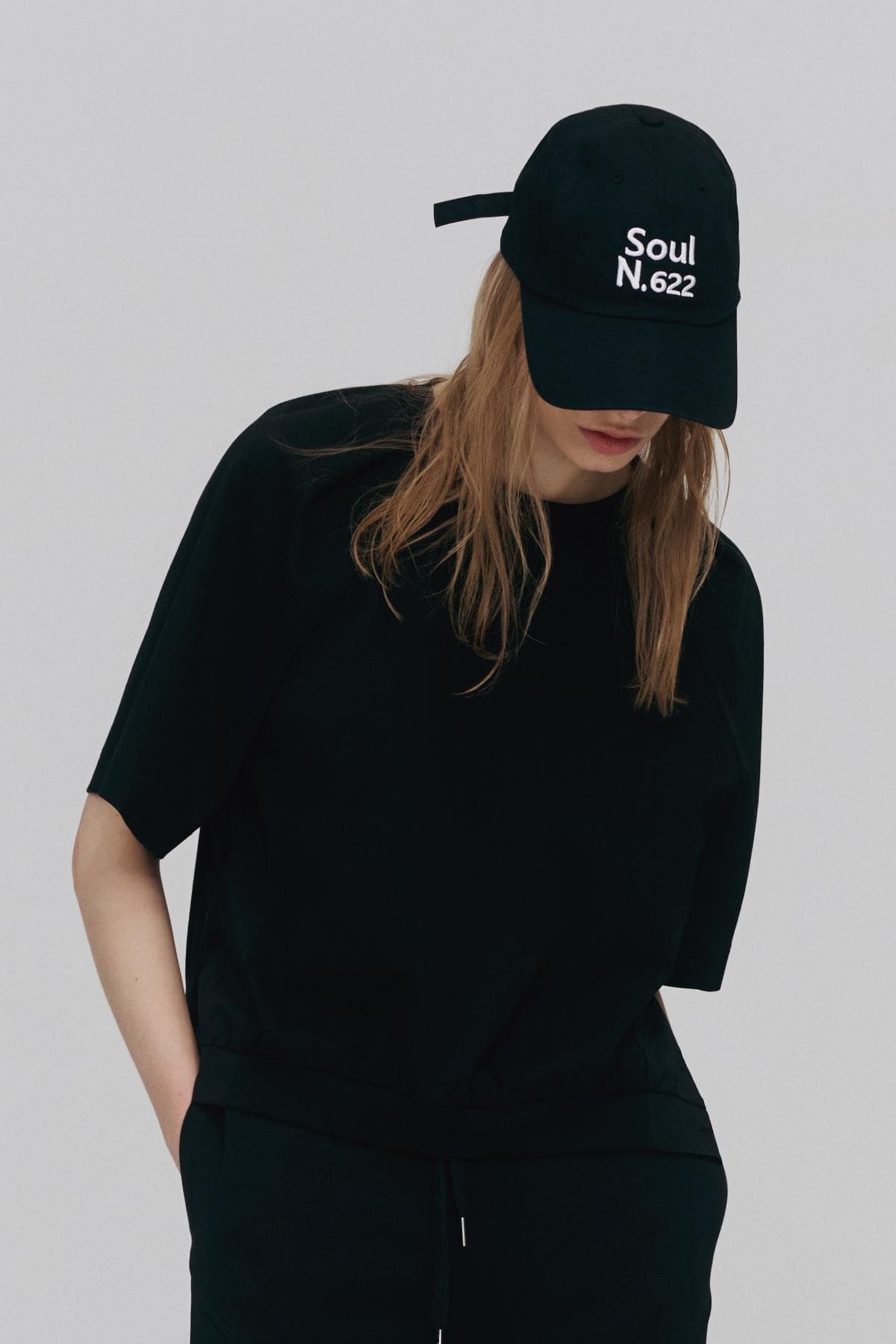 Cotton Stitch Ball Cap (BK) — vue 4