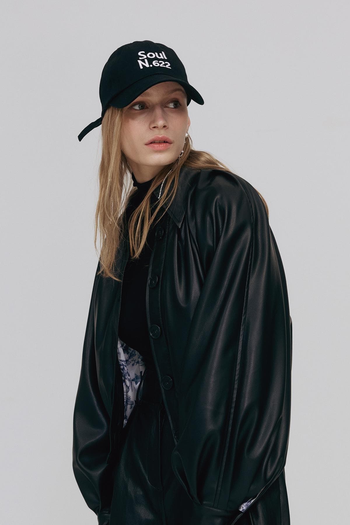 Cotton Stitch Ball Cap (BK) — vue 6