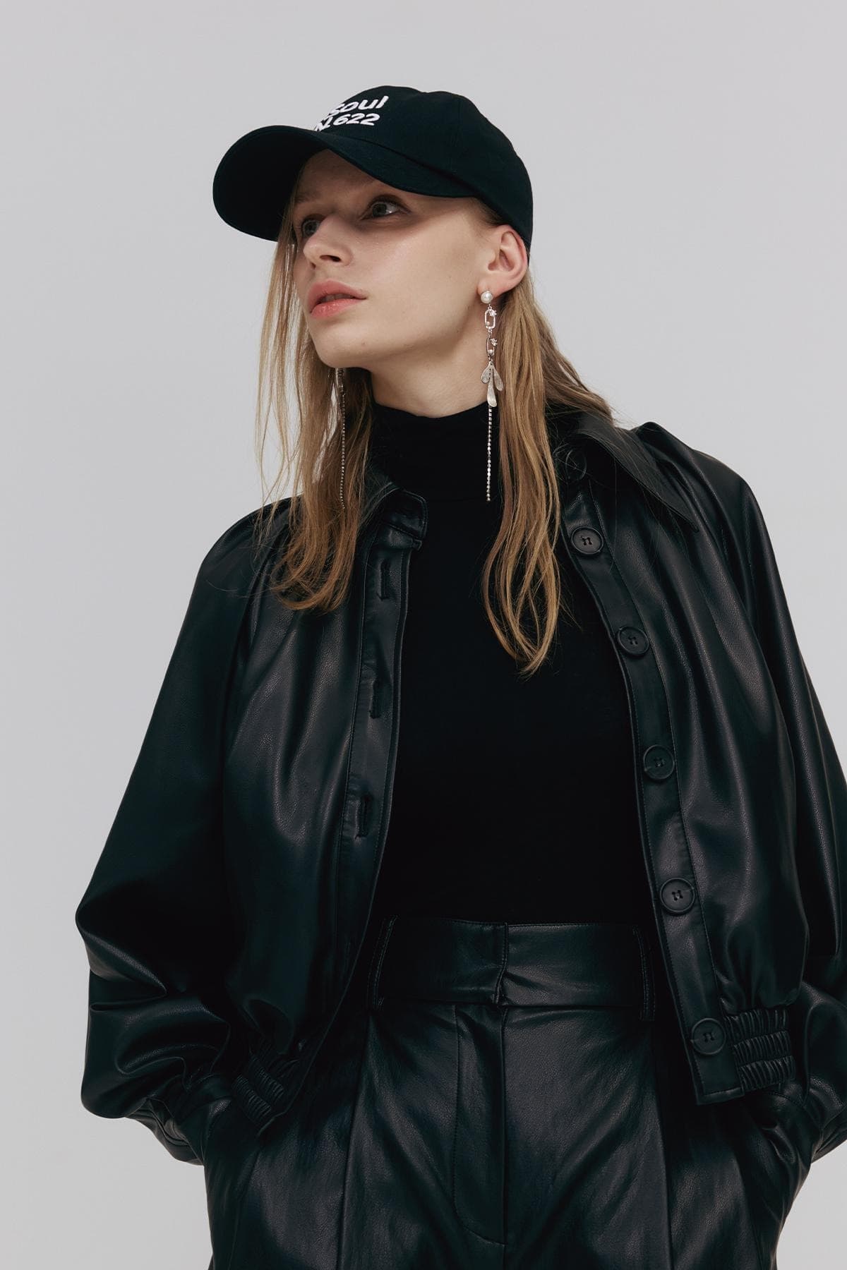Cotton Stitch Ball Cap (BK) — vue 7