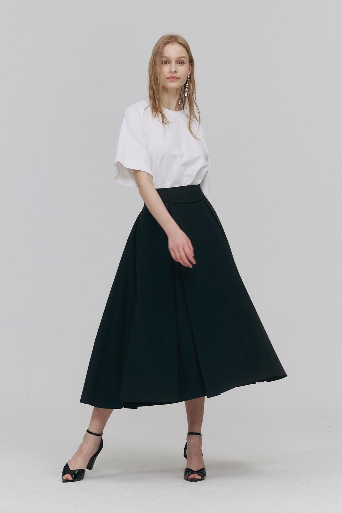 Piping Pintuck Skirt (BK) — vue 8