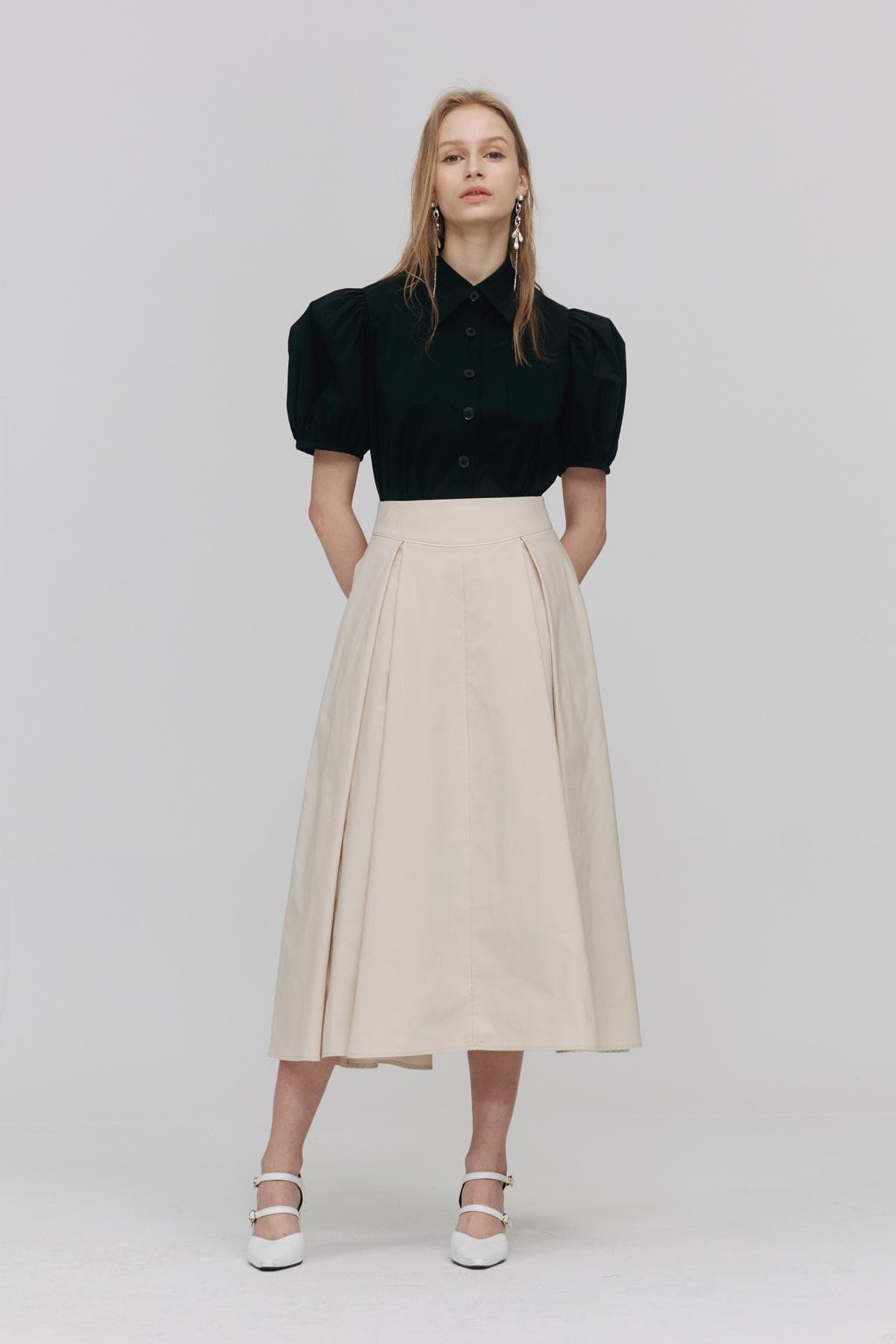 Piping Pintuck Skirt (BG) — vue 8