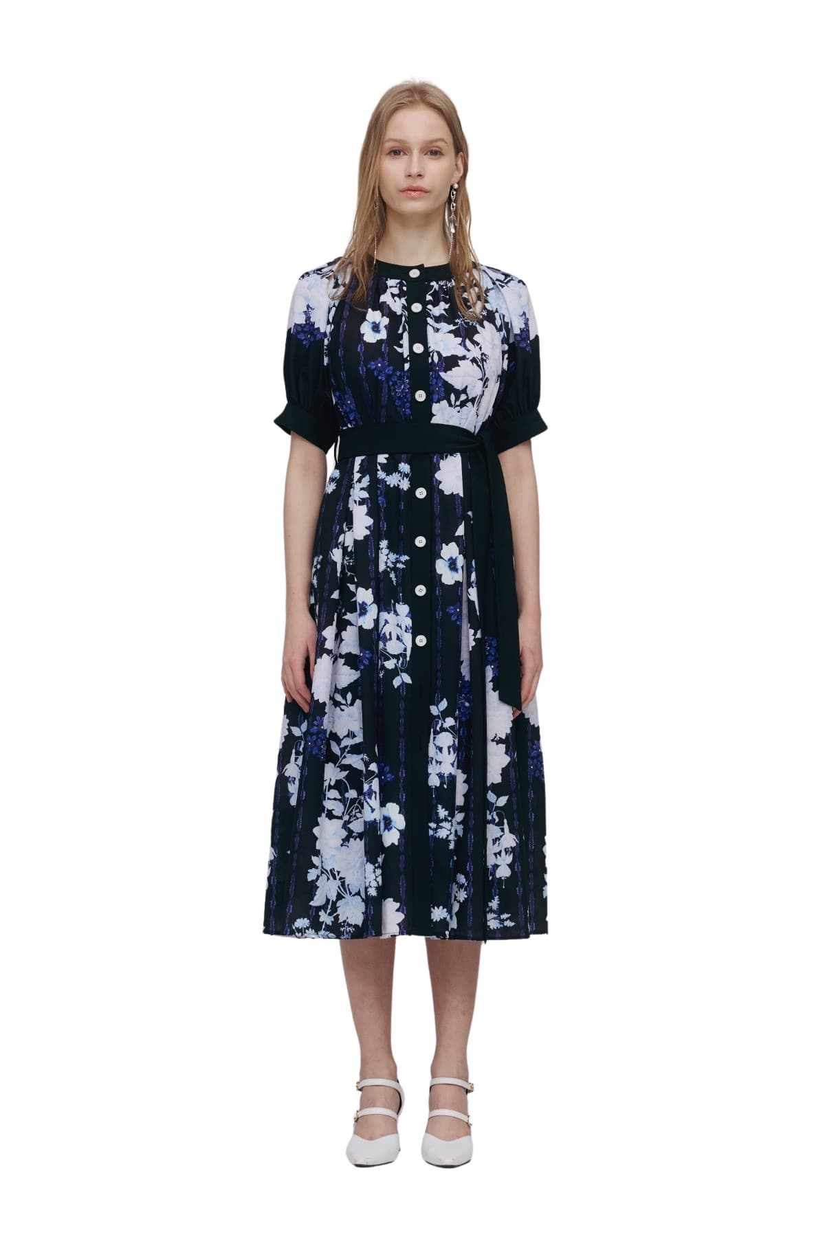 Round-neck Belt Dress (BBK) — vue 1