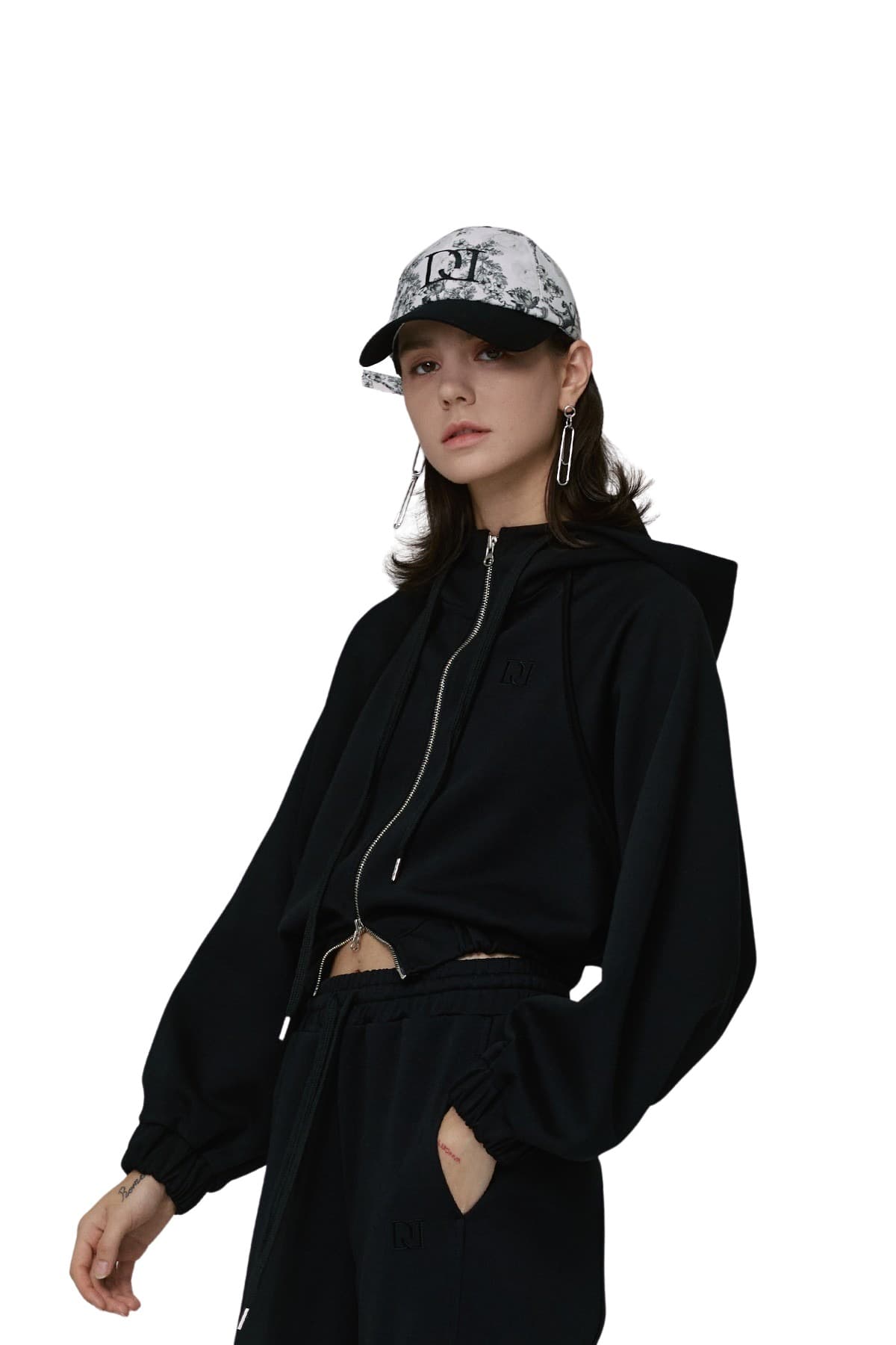 Embroidery Stitch Ball Cap (BK) — vue 1