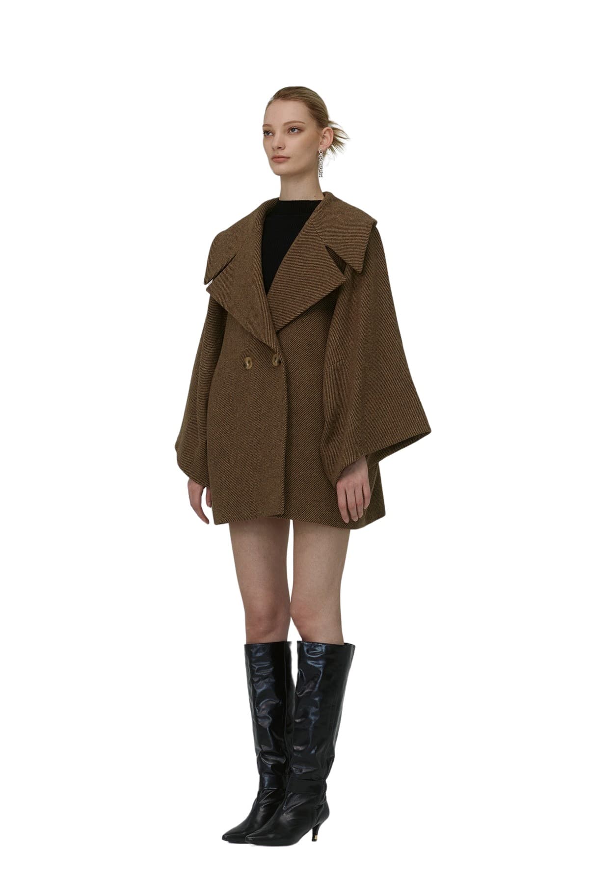 Cape Alpaca Coat (BR) — vue 3