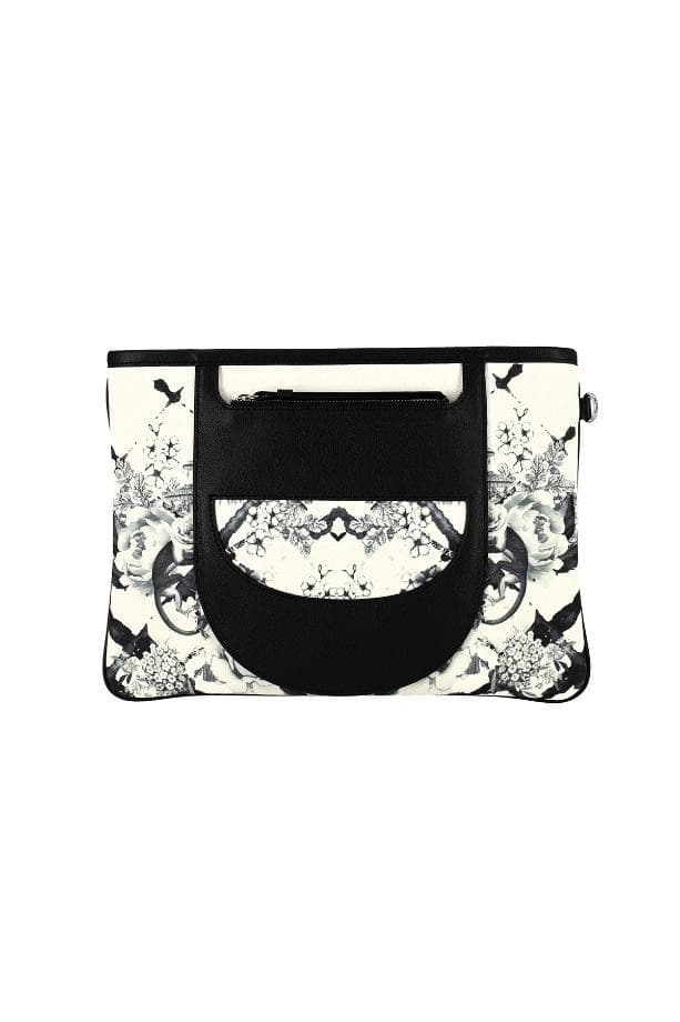 DOUCAN X Alice Martha: Flower Art Work Clutch Bag (BK) — vue 2