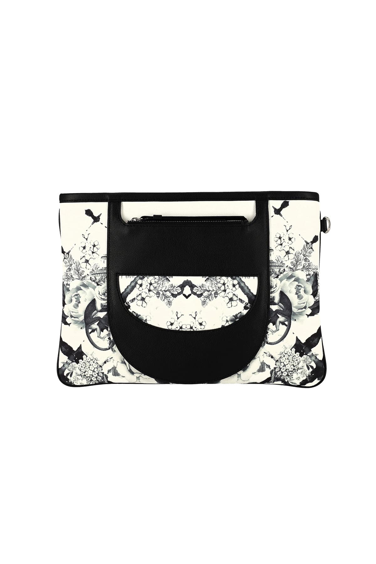 DOUCAN X Alice Martha: Flower Art Work Clutch Bag (BK) — vue 1