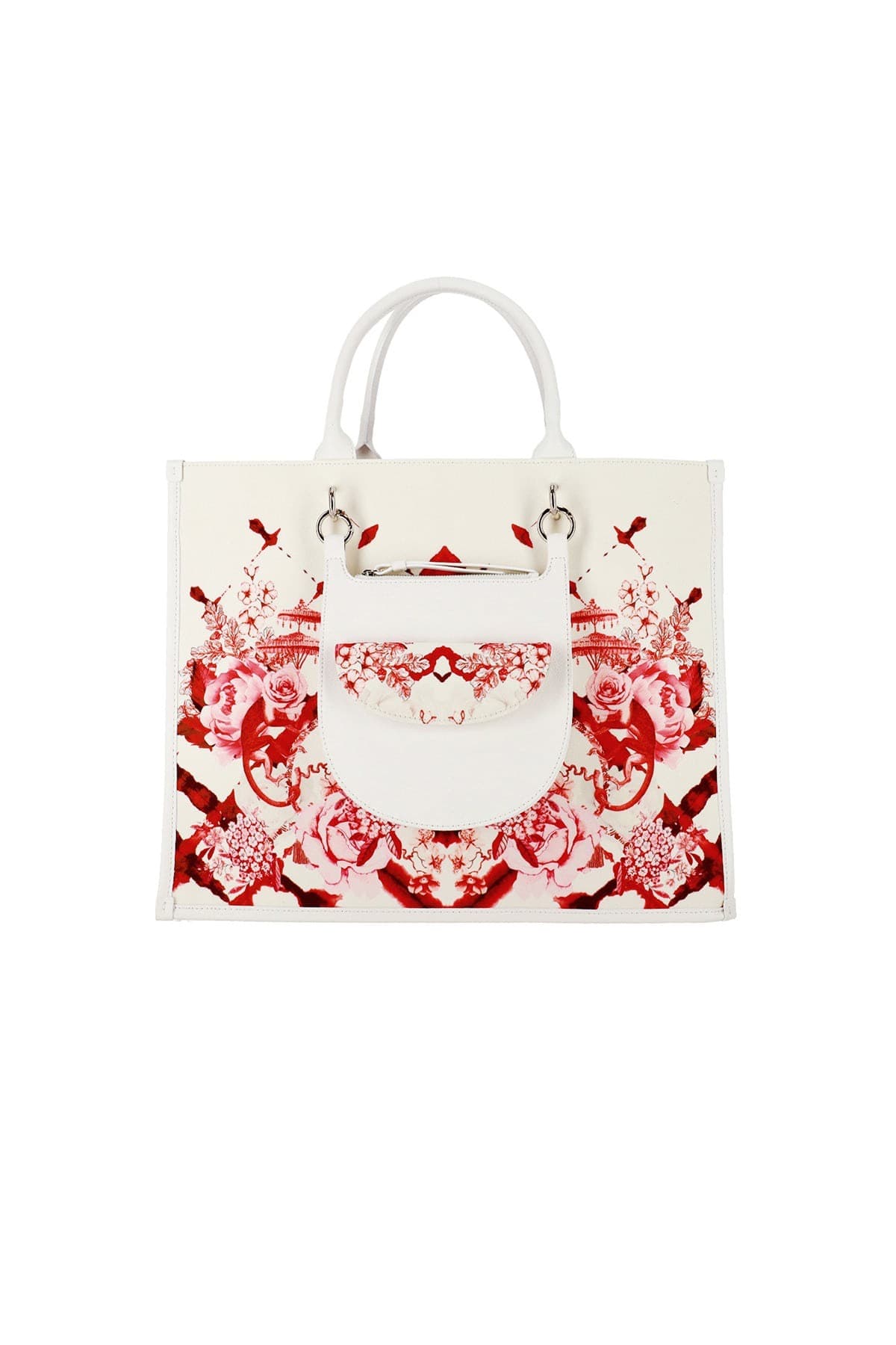 DOUCAN X Alice Martha: Flower Art Work Shopper Bag (RD) — vue 1