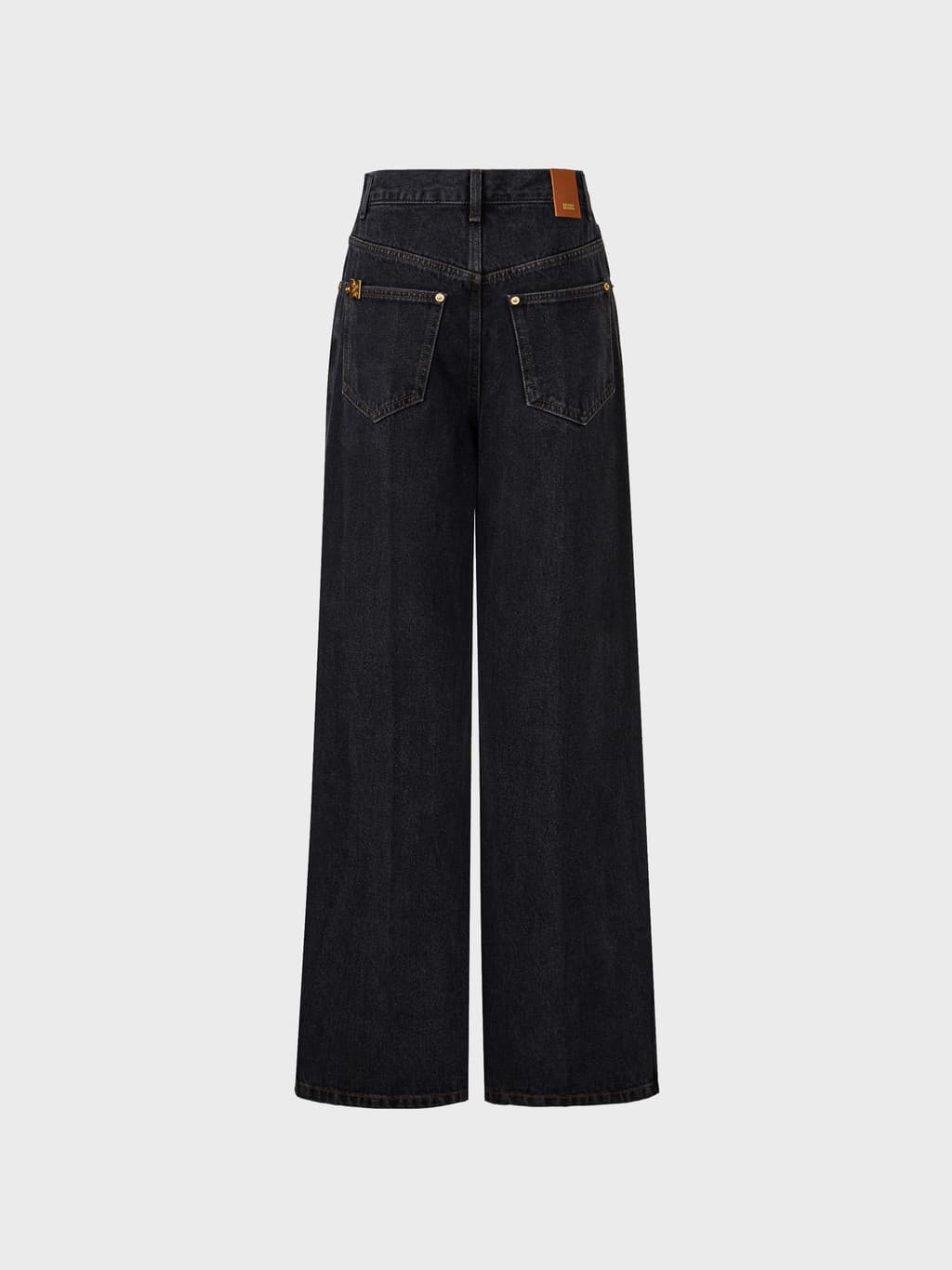 Flare-Fit Slit Denim Pants - Grey — vue 10