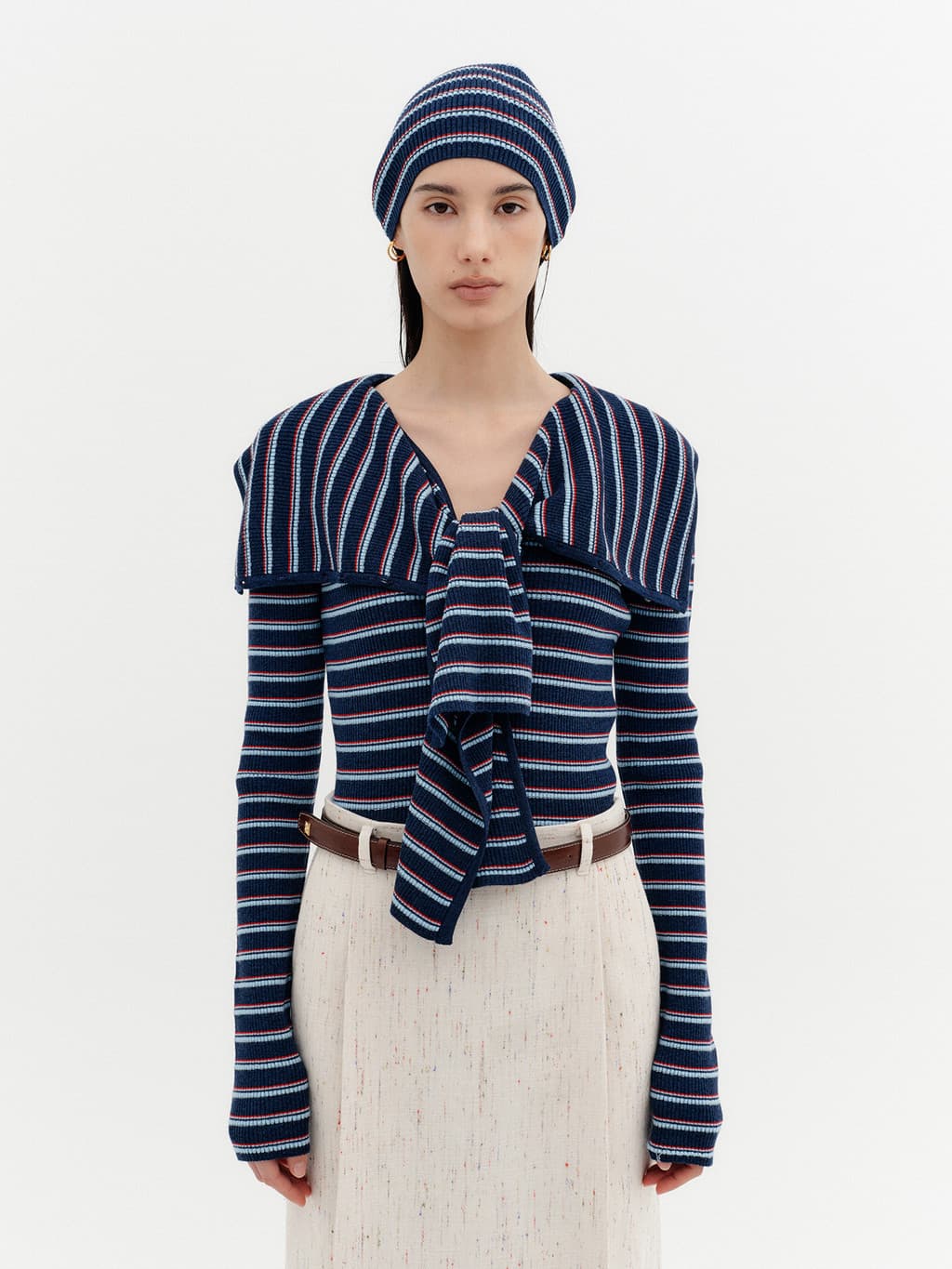 Multi Way Button Cardigan - Navy — vue 1