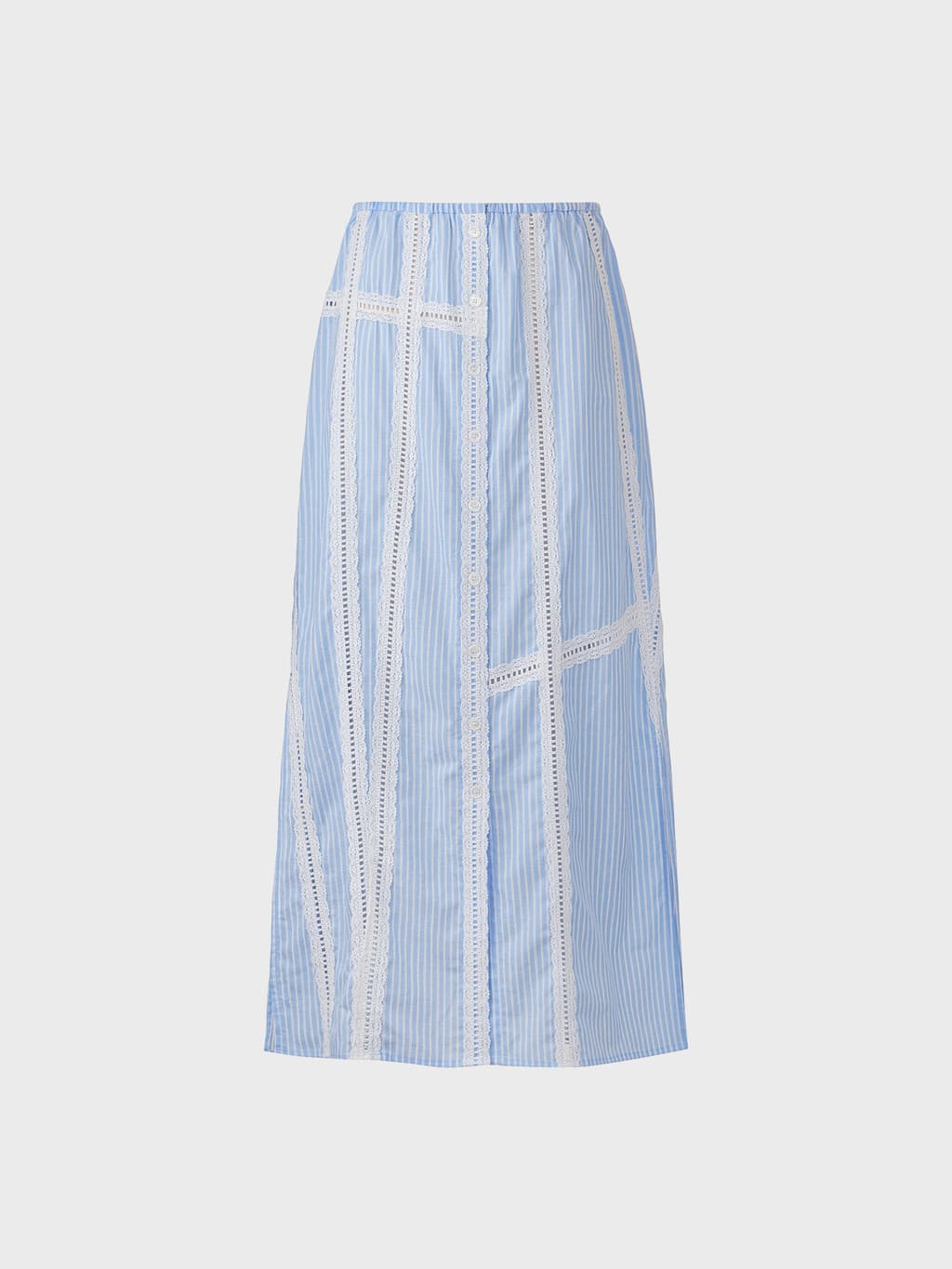Lace Detail Panel Skirt - Sky Blue — vue 3