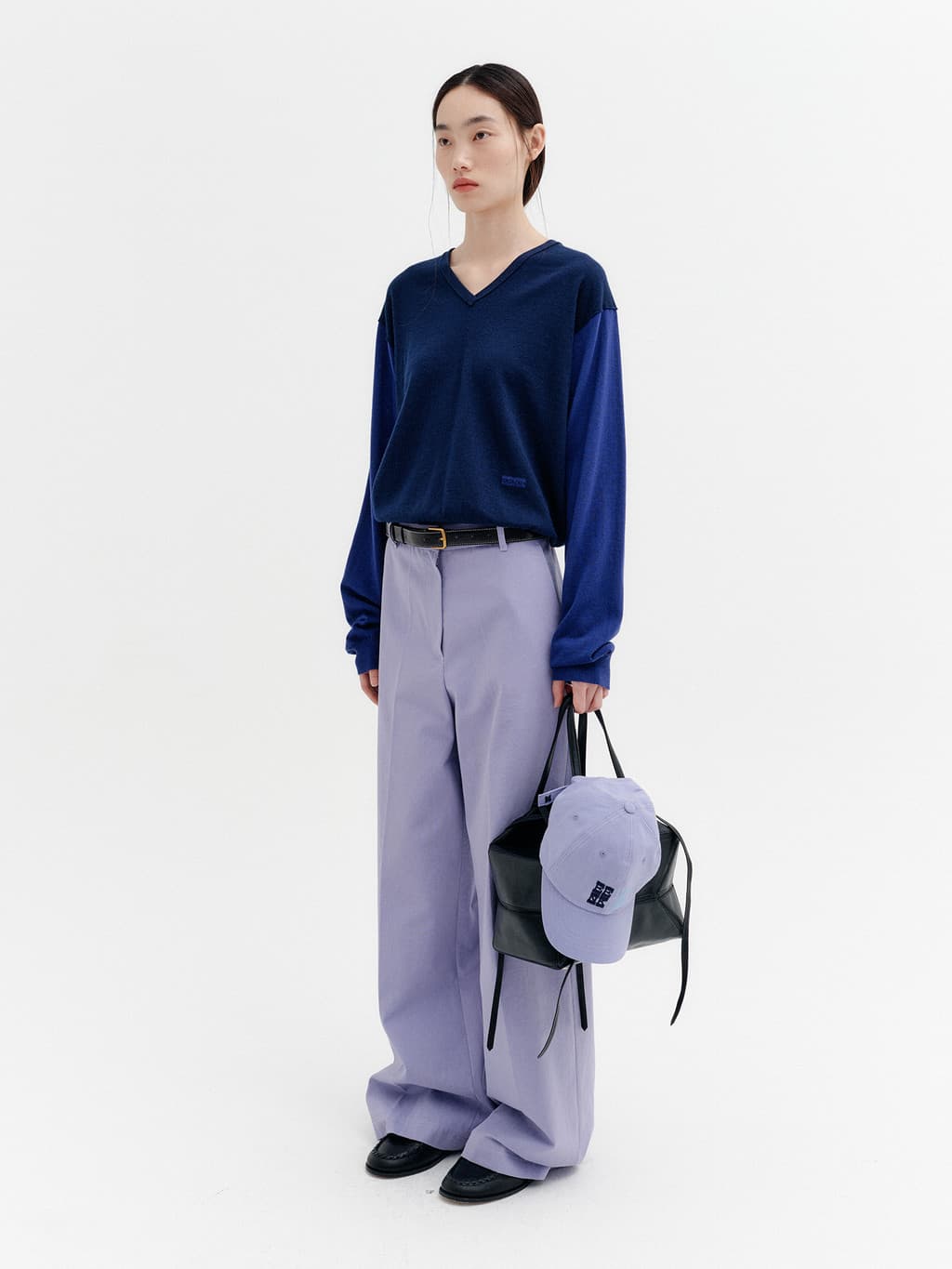 Embroidered Detail Pocket Pants - Purple — vue 3