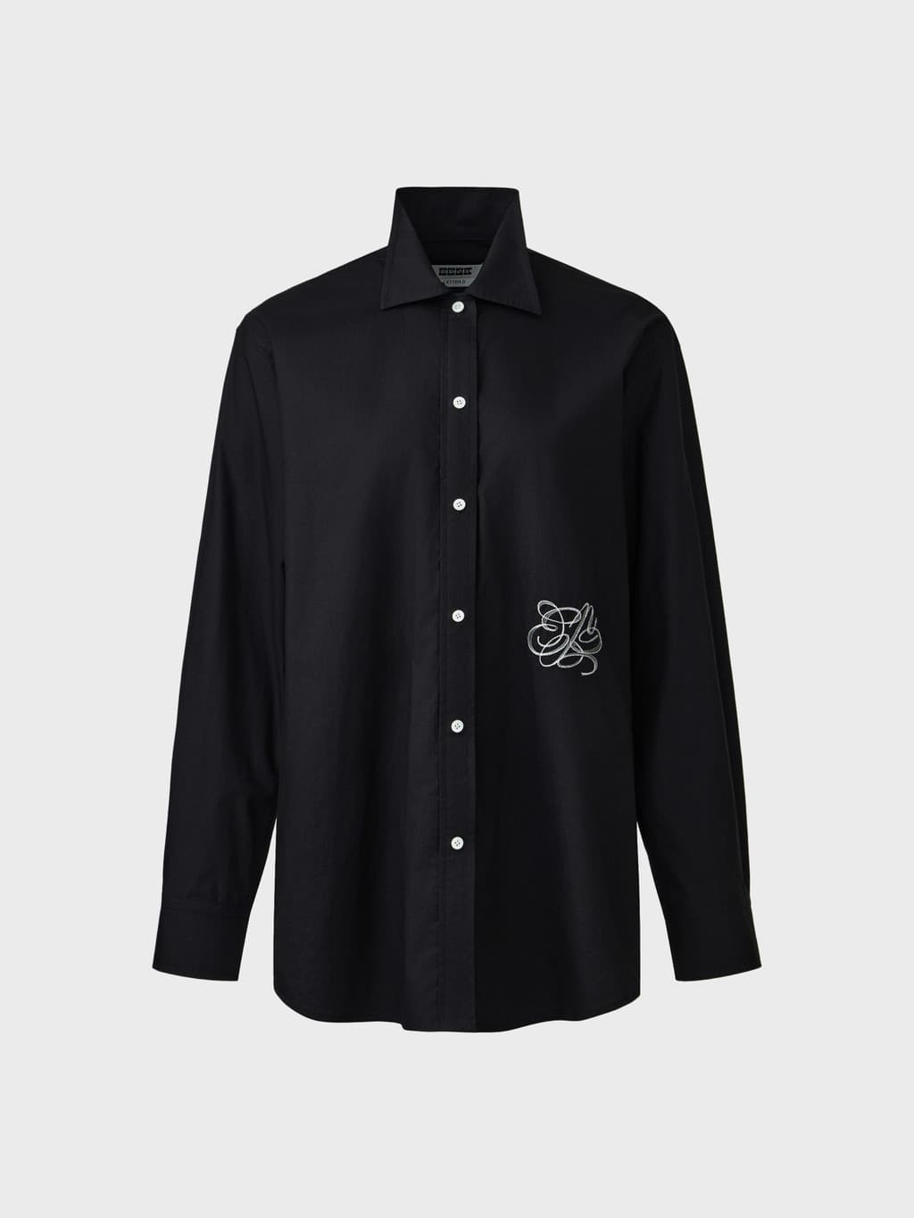 Classic Logo Embroidered Shirt - Black — vue 3