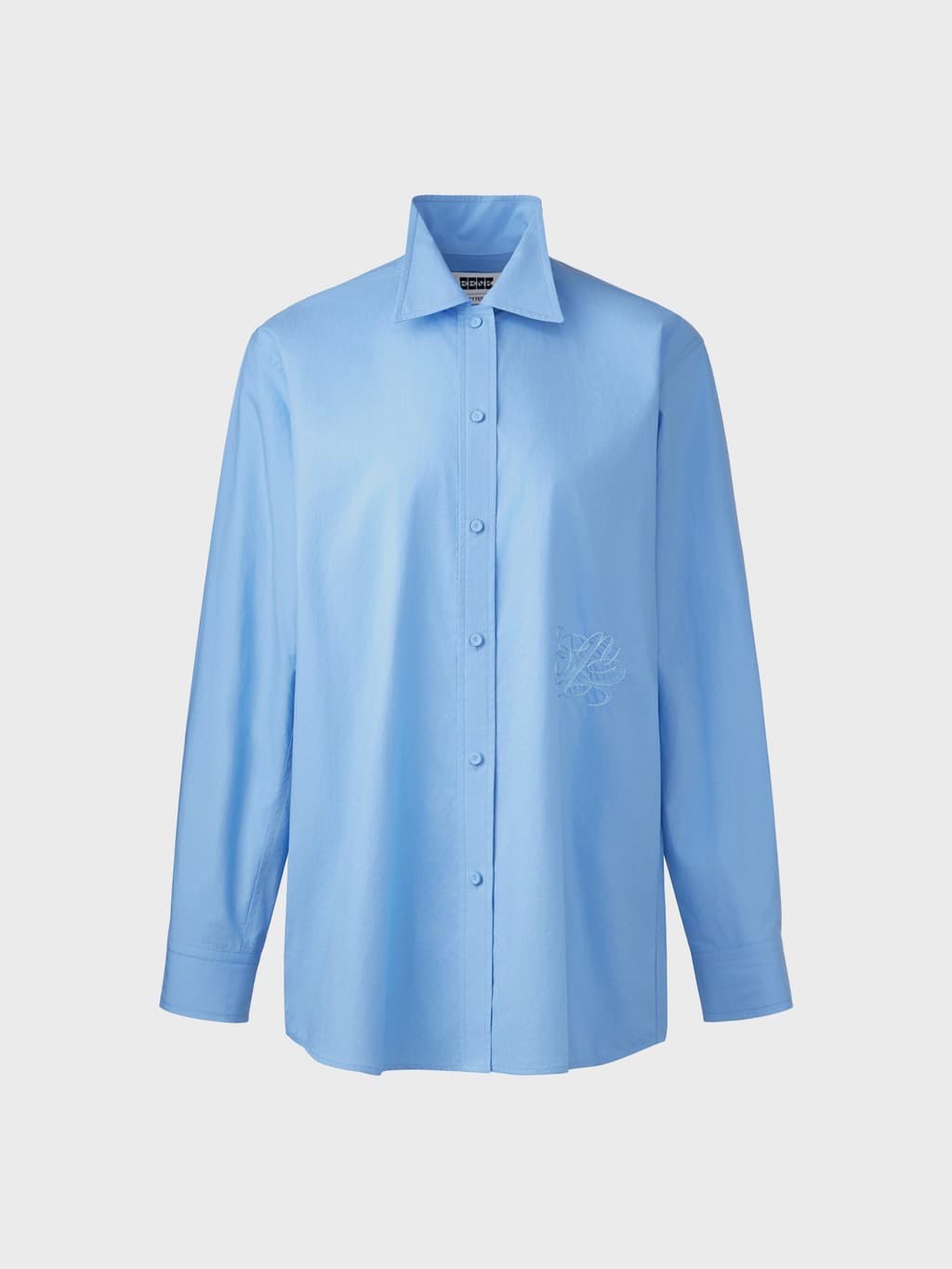 Classic Logo Embroidered Shirt - Blue — vue 3