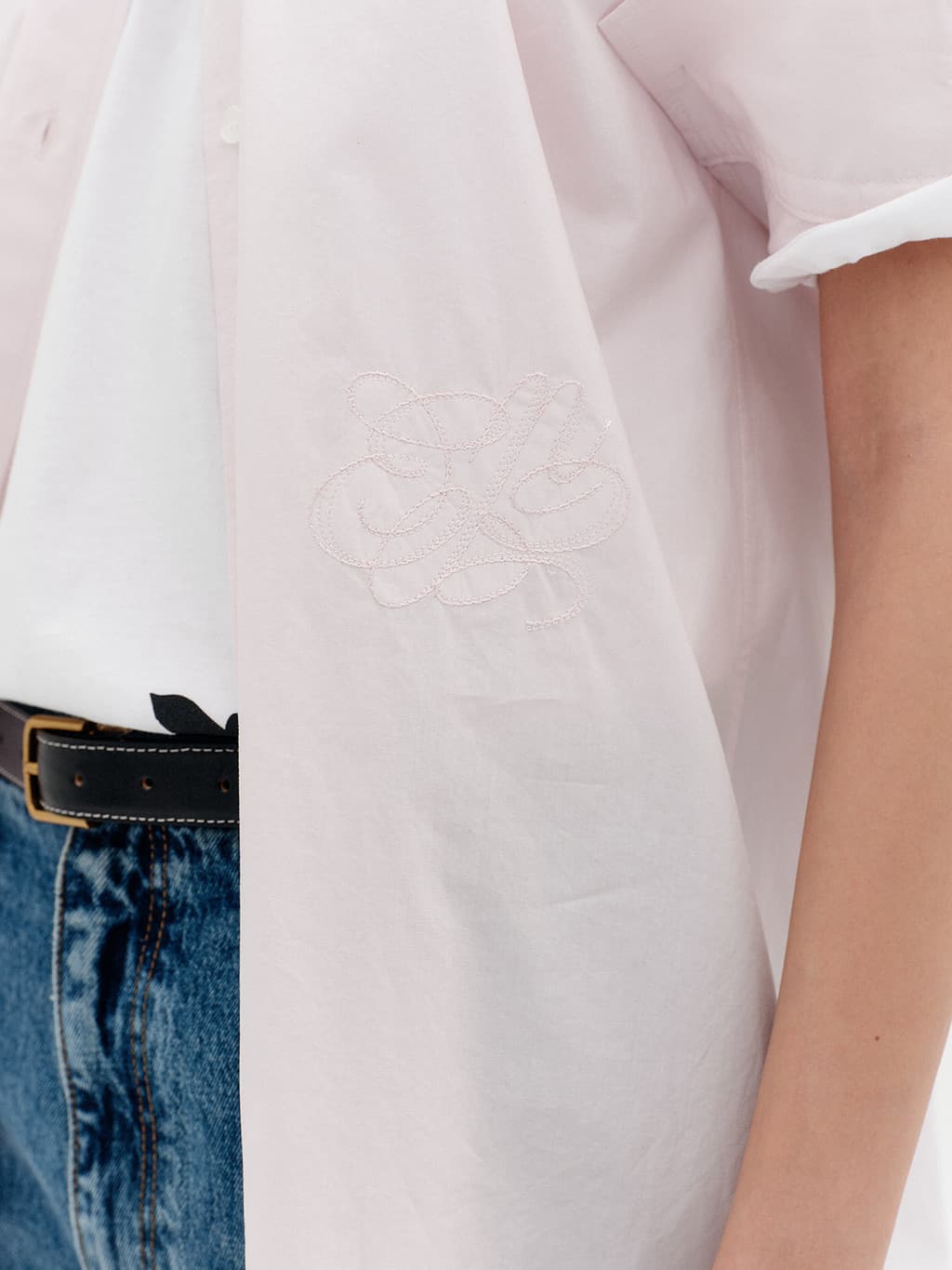 Classic Logo Embroidered Shirt - Light Pink — vue 8