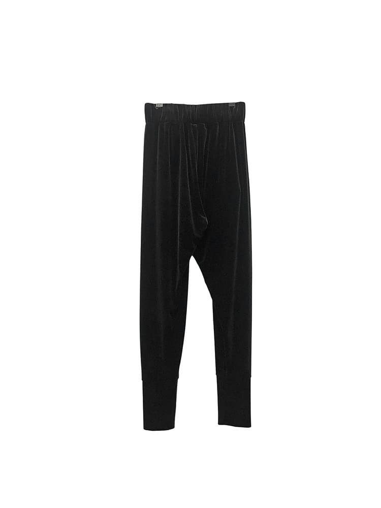 GDeL Velvet Asymmetric Jogger Pants (Black) — vue 12
