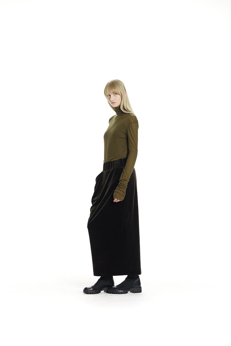 GDeL Slim Turtleneck Top (Khaki) — vue 11