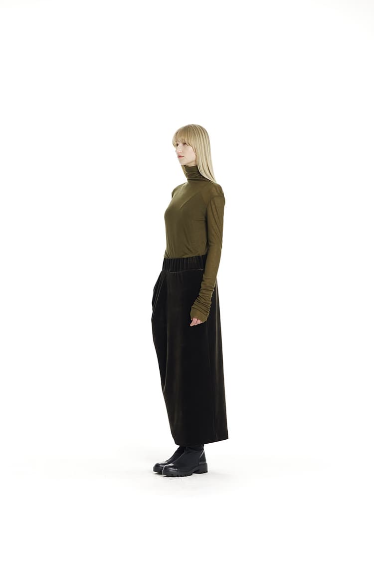 GDeL Slim Turtleneck Top (Khaki) — vue 5