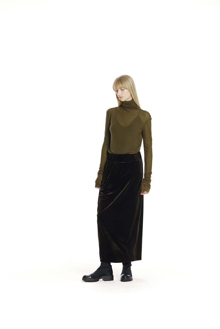 GDeL Slim Turtleneck Top (Khaki) — vue 9