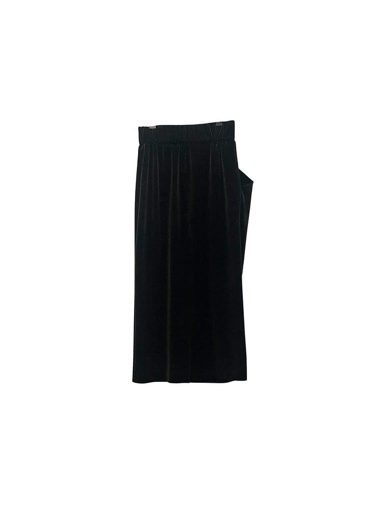 GDeL Asymmetric Pocket Velvet Skirt (Black) — vue 10