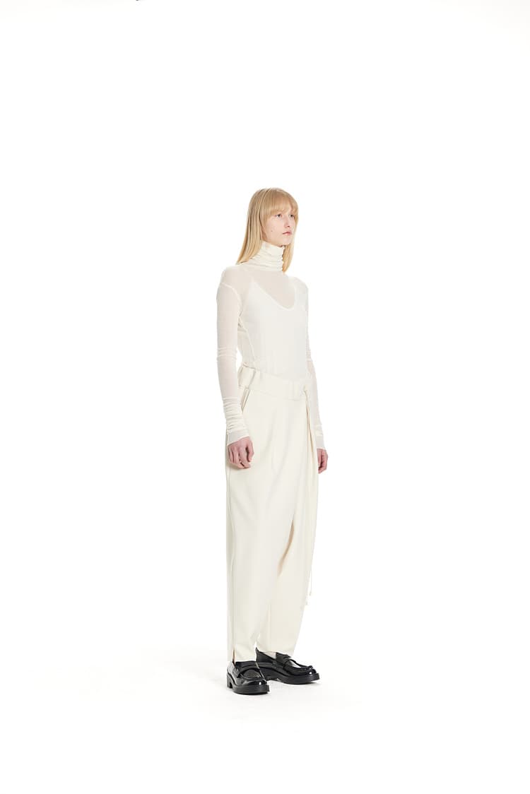 GDeL Slim Turtleneck Top (Ivory) — vue 9