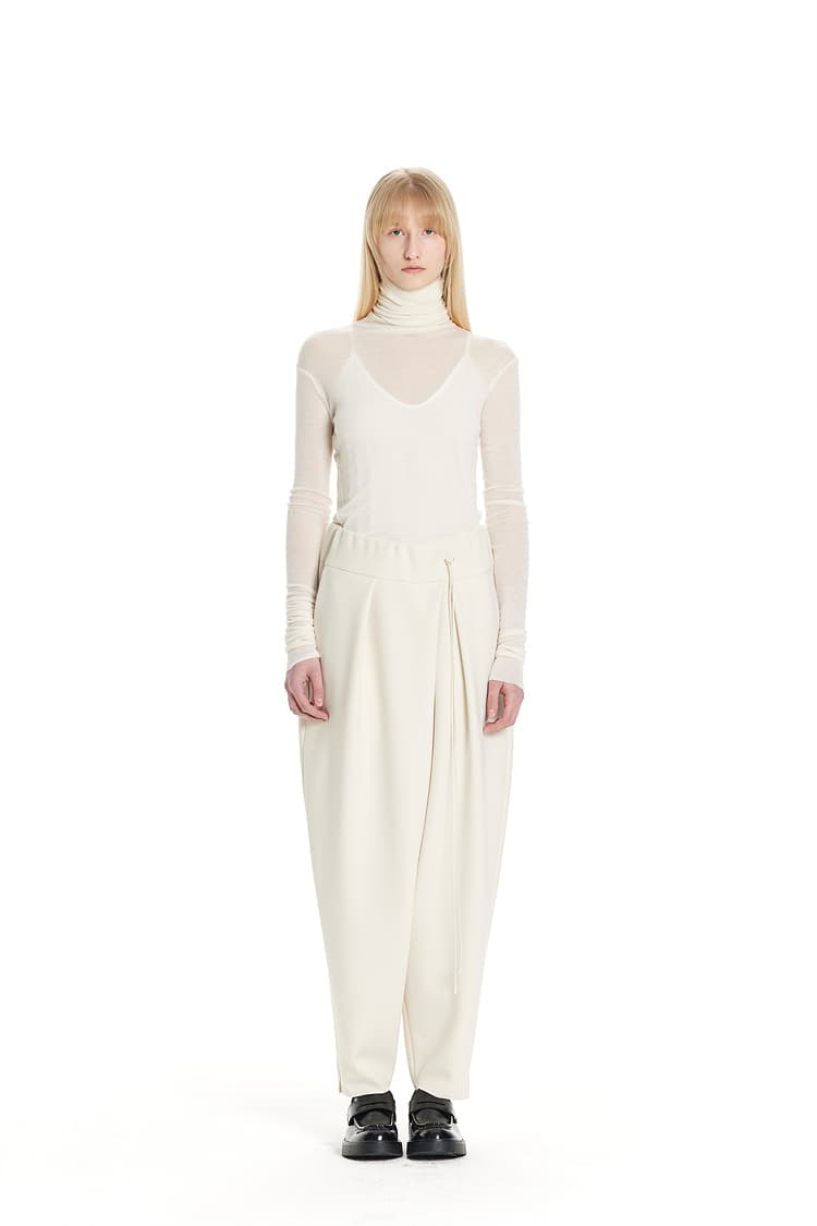 GDeL Less Line Volume Pants (Cream) — vue 1