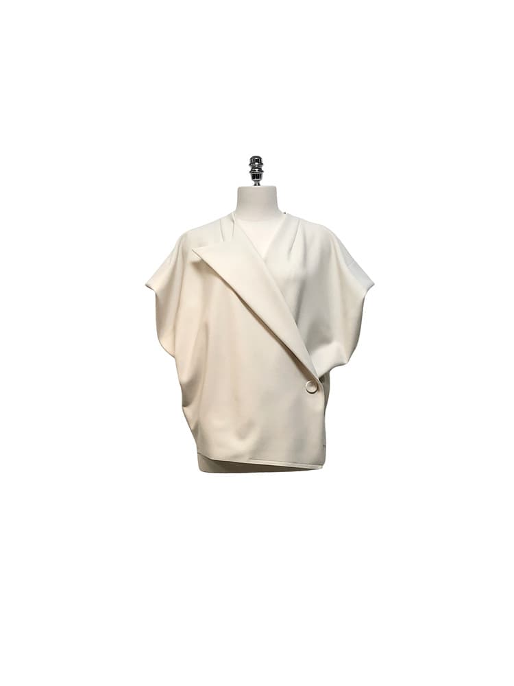 GDeL Less Line One-Collar Vest (Cream) — vue 13