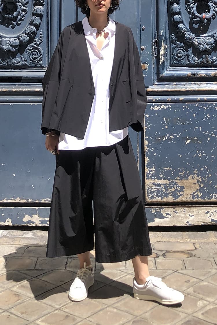 GDeL Recycled Pure Wide Baggy Pants (Black) — vue 4