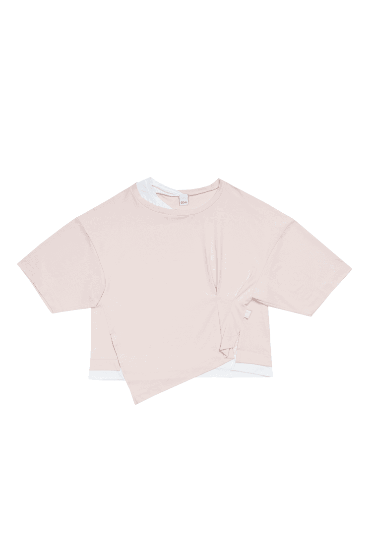 GDeL Recycled Asymmetrical Wide Top (Pink) — vue 2