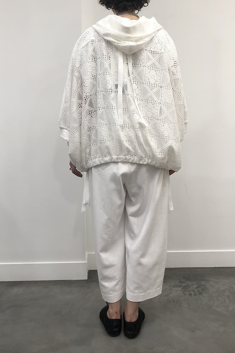 GDeL Diamond Pattern Lace Hooded Cardigan (Black) — vue 6