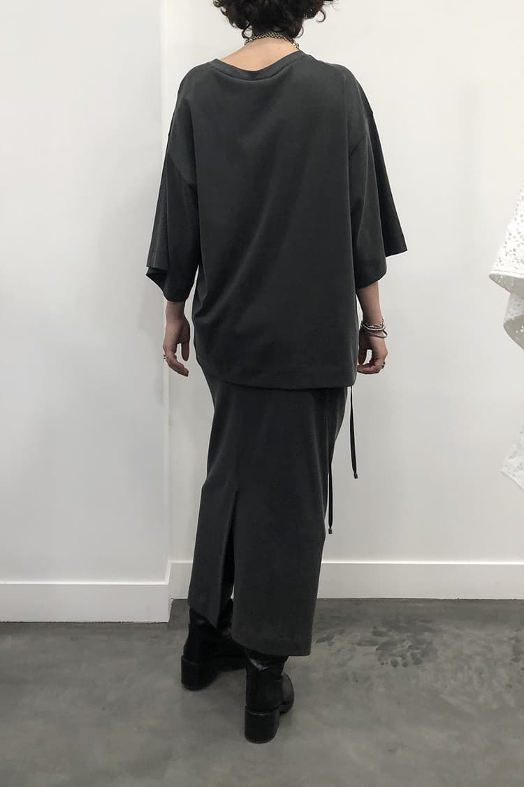 GDeL Pigment Folded Detail Top (Dark Grey) — vue 5