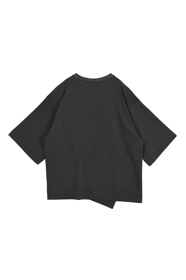 GDeL Pigment Folded Detail Top (Dark Grey) — vue 6