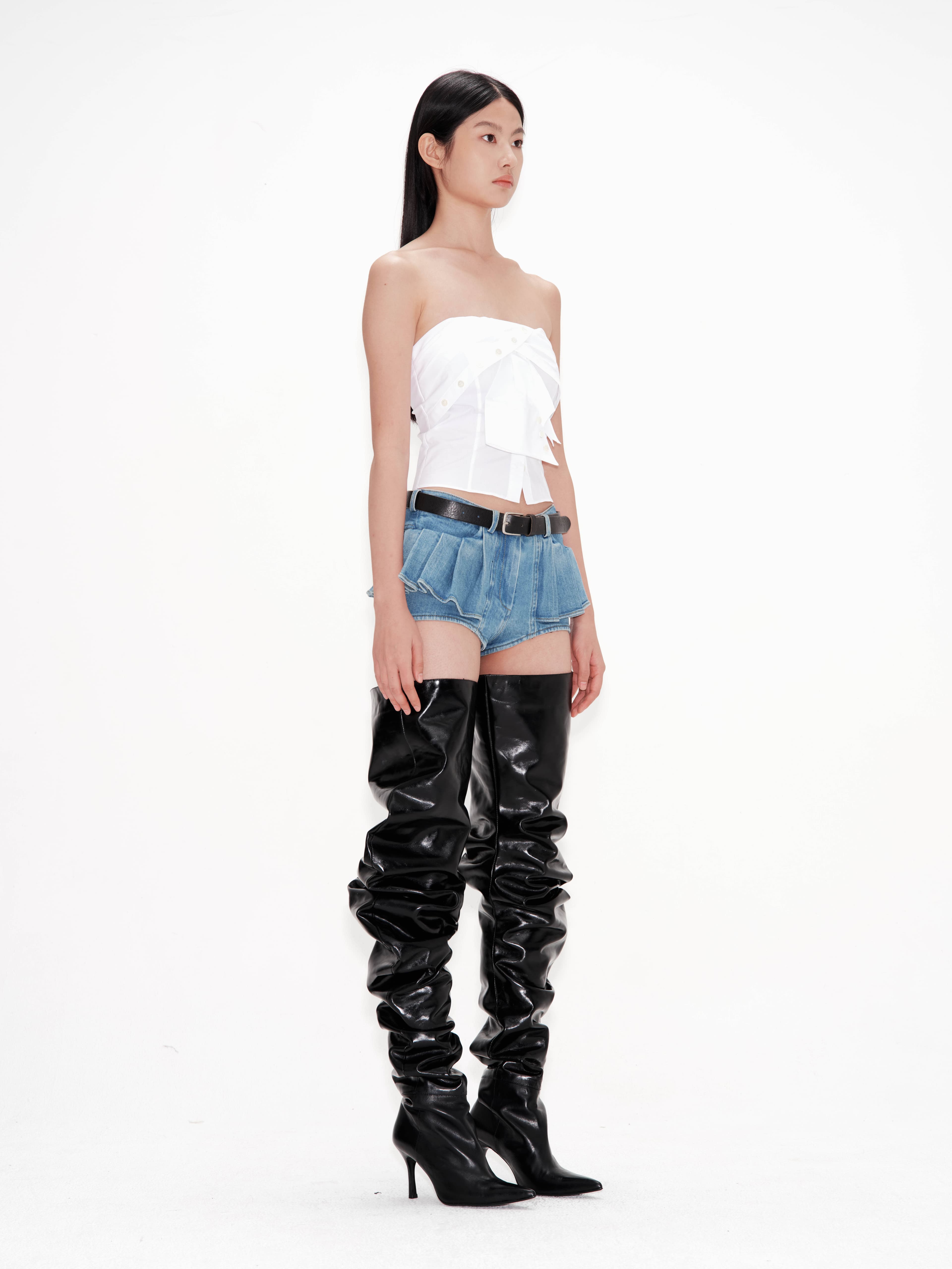 Shirt Detail Top (White) — vue 2